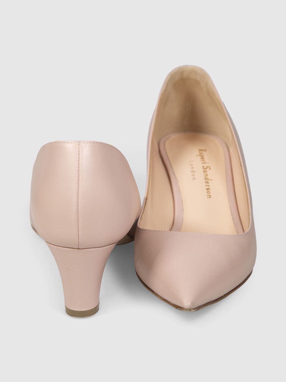 Rupert Sanderson Pink Leather Pointed Pumps Size US 7 / IT 37 - 3 Thumbnail