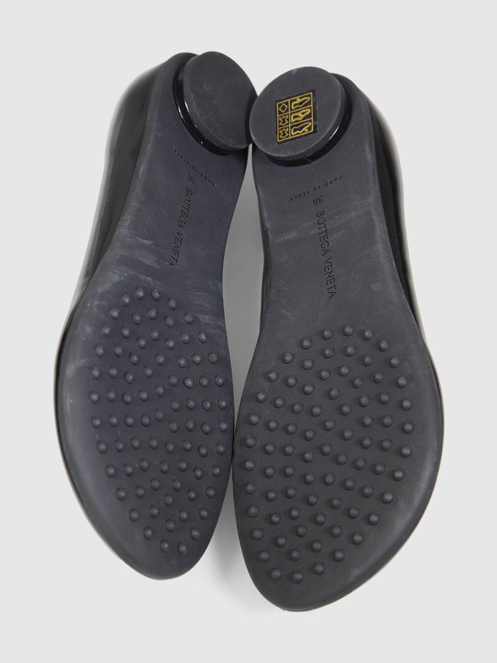 Bottega Veneta Black Patent Atomic Ballet Flats Size US 8 / IT 38 - 4 Thumbnail