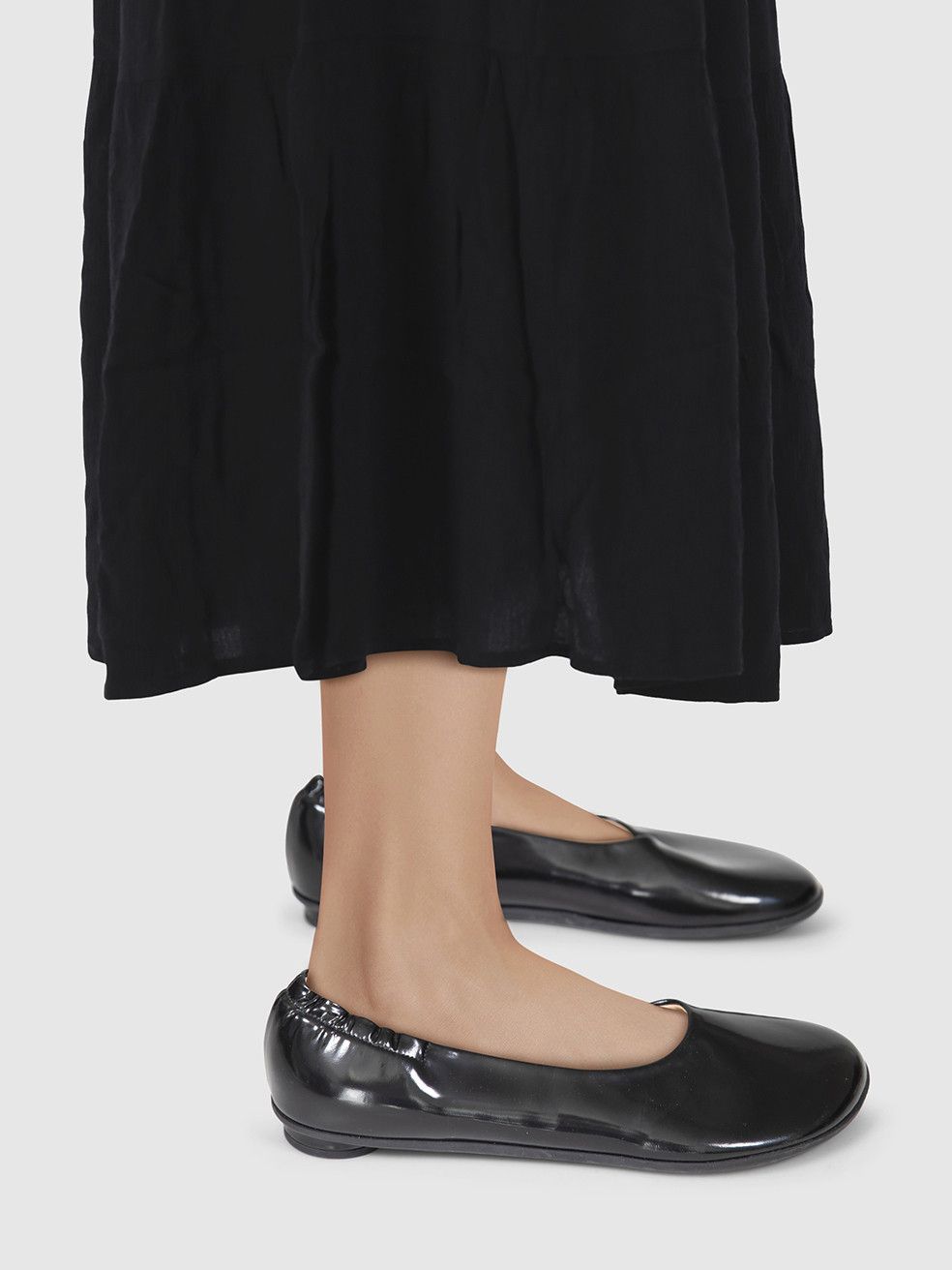 Bottega Veneta Black Patent Atomic Ballet Flats Size US 8 / IT 38 - 2 Thumbnail