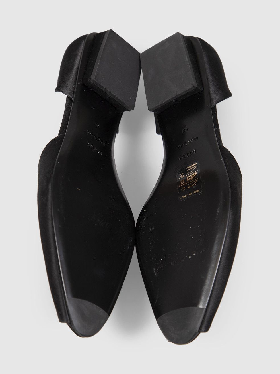 Toteme Black Satin Peep Toe Flats Size US 8 / IT 38 - 4 Thumbnail