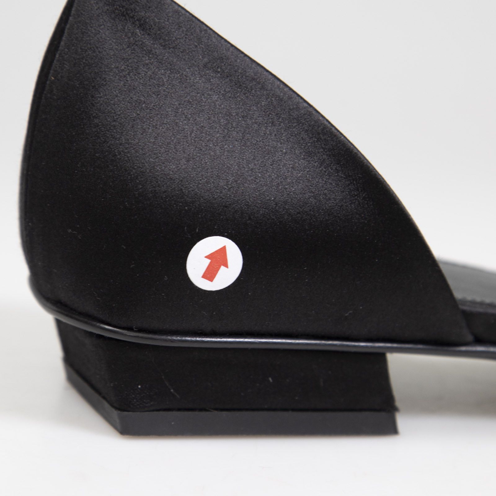Toteme Black Satin Peep Toe Flats Size US 8 / IT 38 - 6 Thumbnail