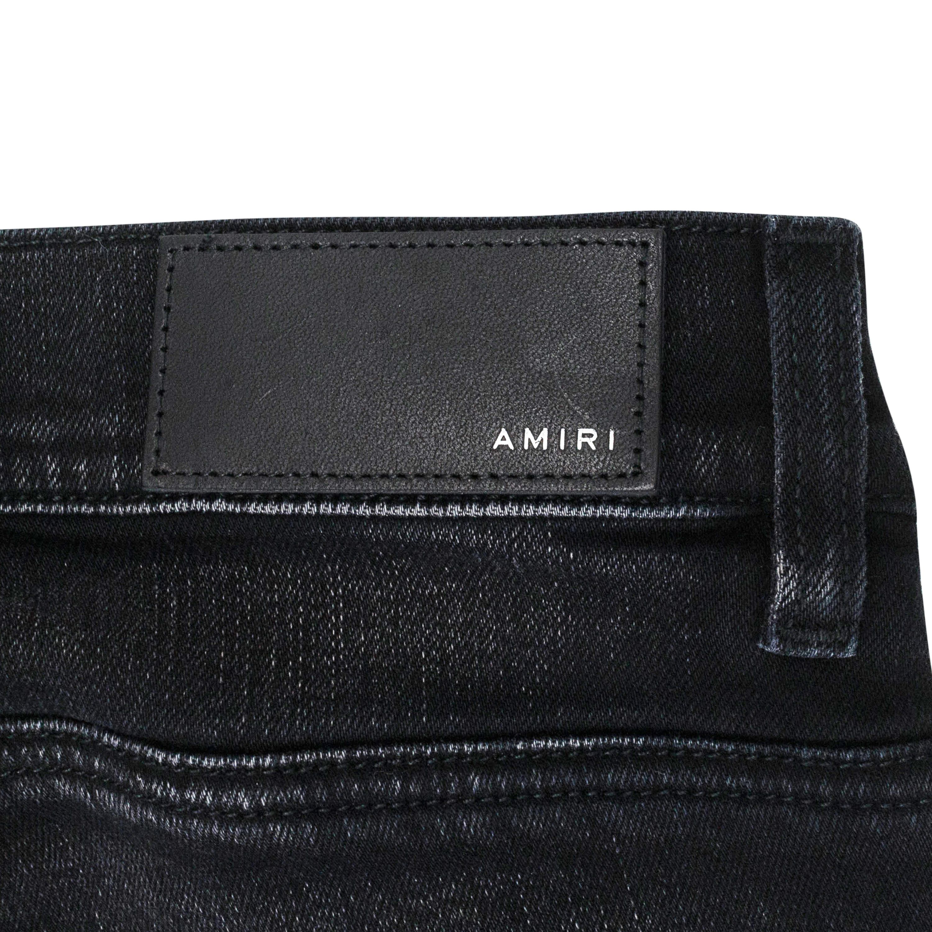 Amiri Amiri BANDANA ART PATCH AGED BLACK JEANS Size 33 Size US 33 - 4 Thumbnail