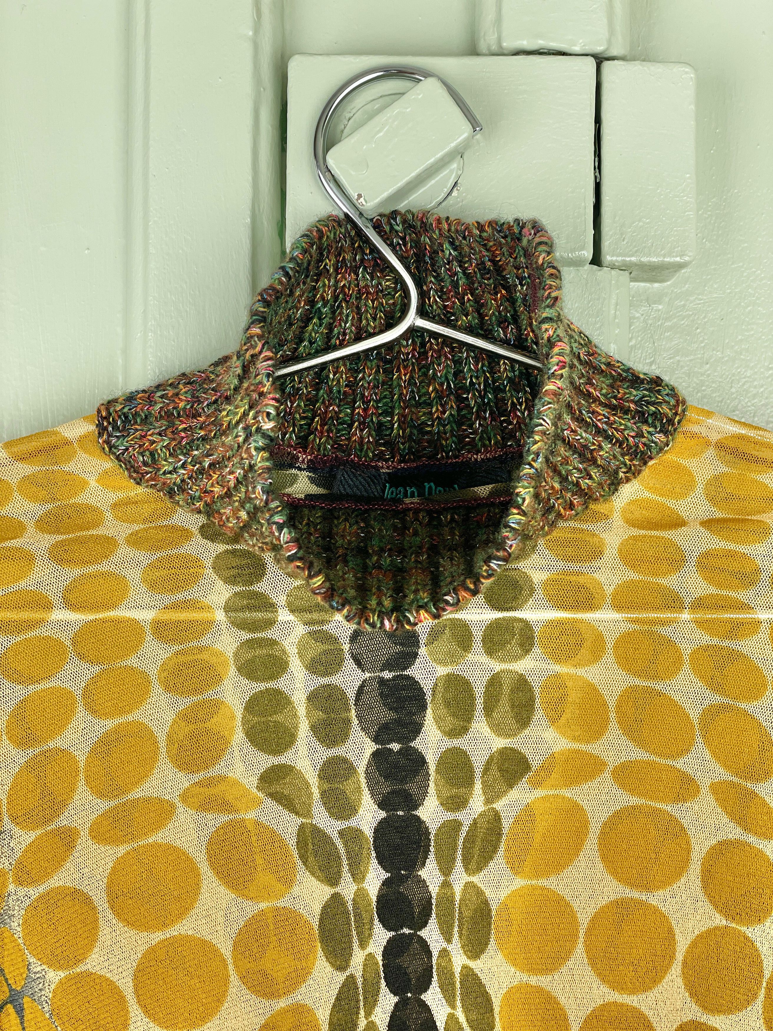 Jean Paul Gaultier AW95 `Cyberdot´ Vasarely-Print Mesh Turtleneck Longsleeve Size L / US 10 / IT 46 - 3 Thumbnail