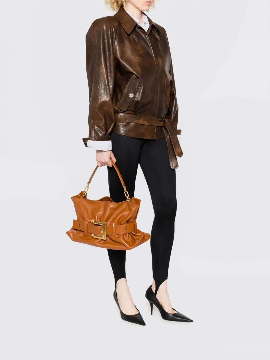 Balmain Balmain Shoulder Bag Woman Brown Size ONE SIZE - 2 Thumbnail