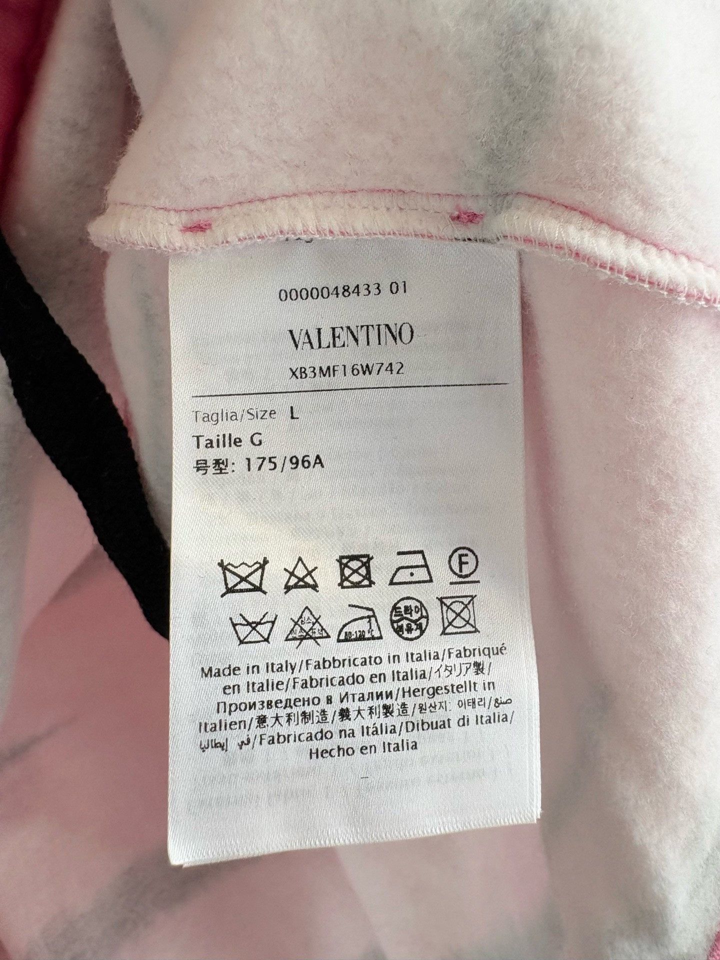 Valentino Valentino Pink Zebra Print Logo Hoodie Size L Size L / US 10 / IT 46 - 6 Thumbnail