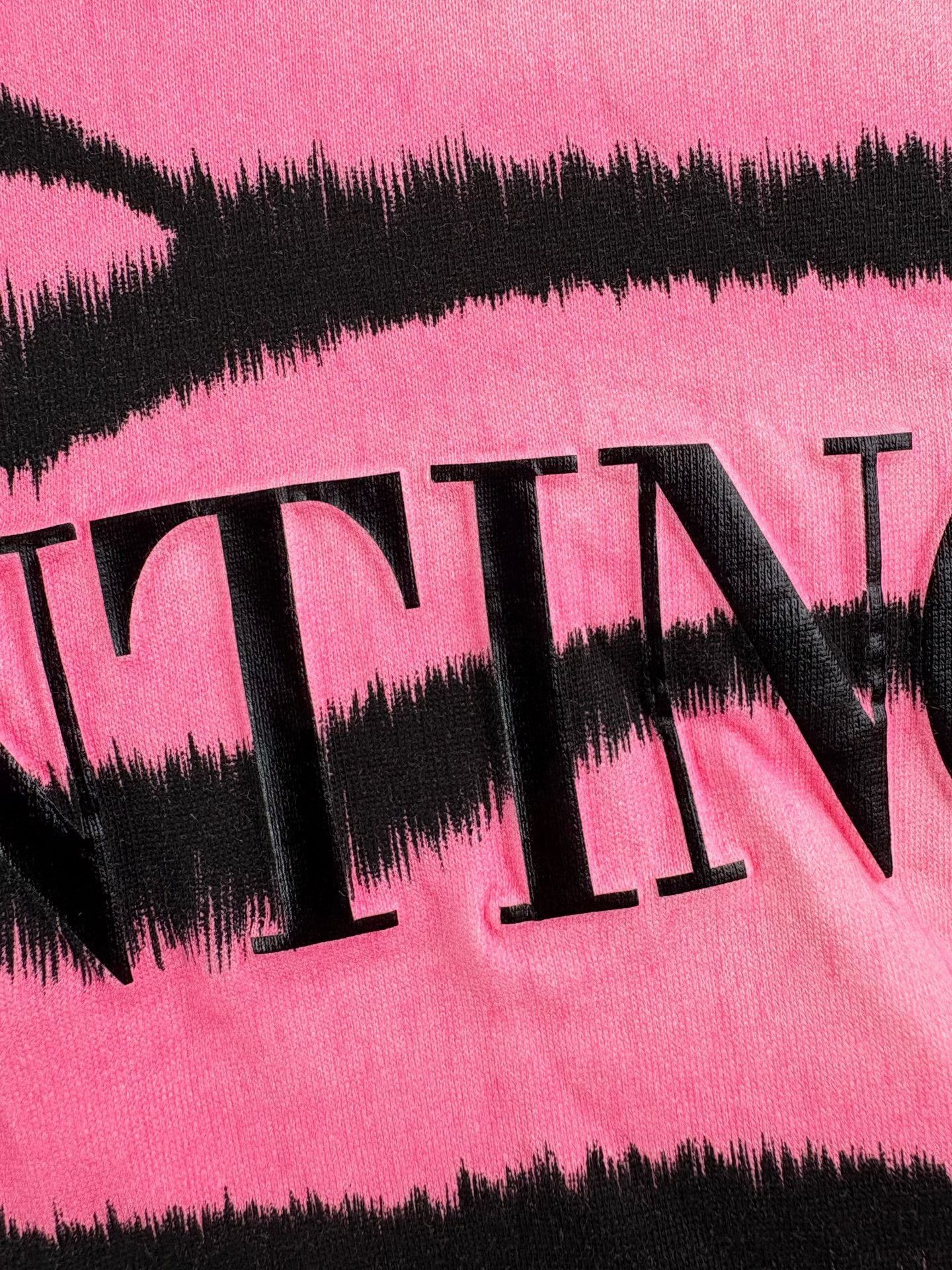 Valentino Valentino Pink Zebra Print Logo Hoodie Size L Size L / US 10 / IT 46 - 4 Thumbnail