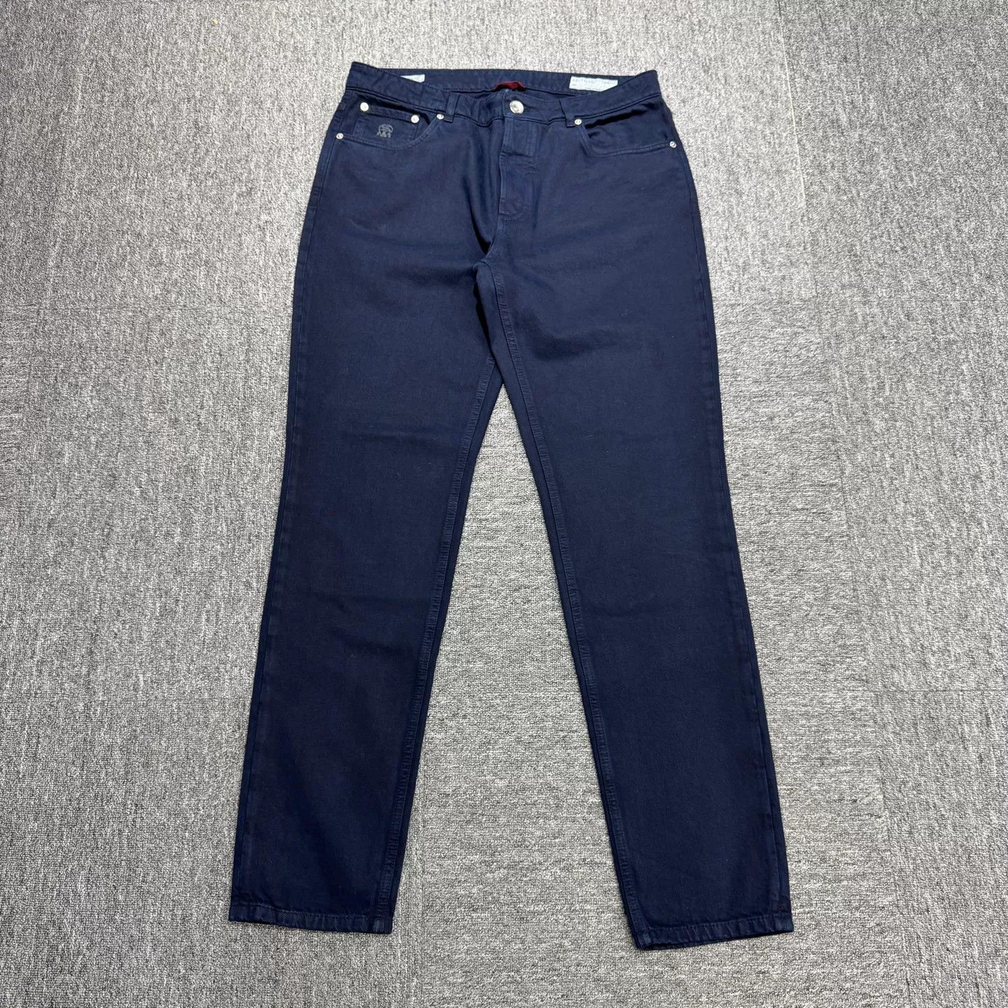 Brunello Cucinelli Brunello Cucinelli Leather Patch Denim Jeans 50 Size US 34 / EU 50 - 2 Thumbnail