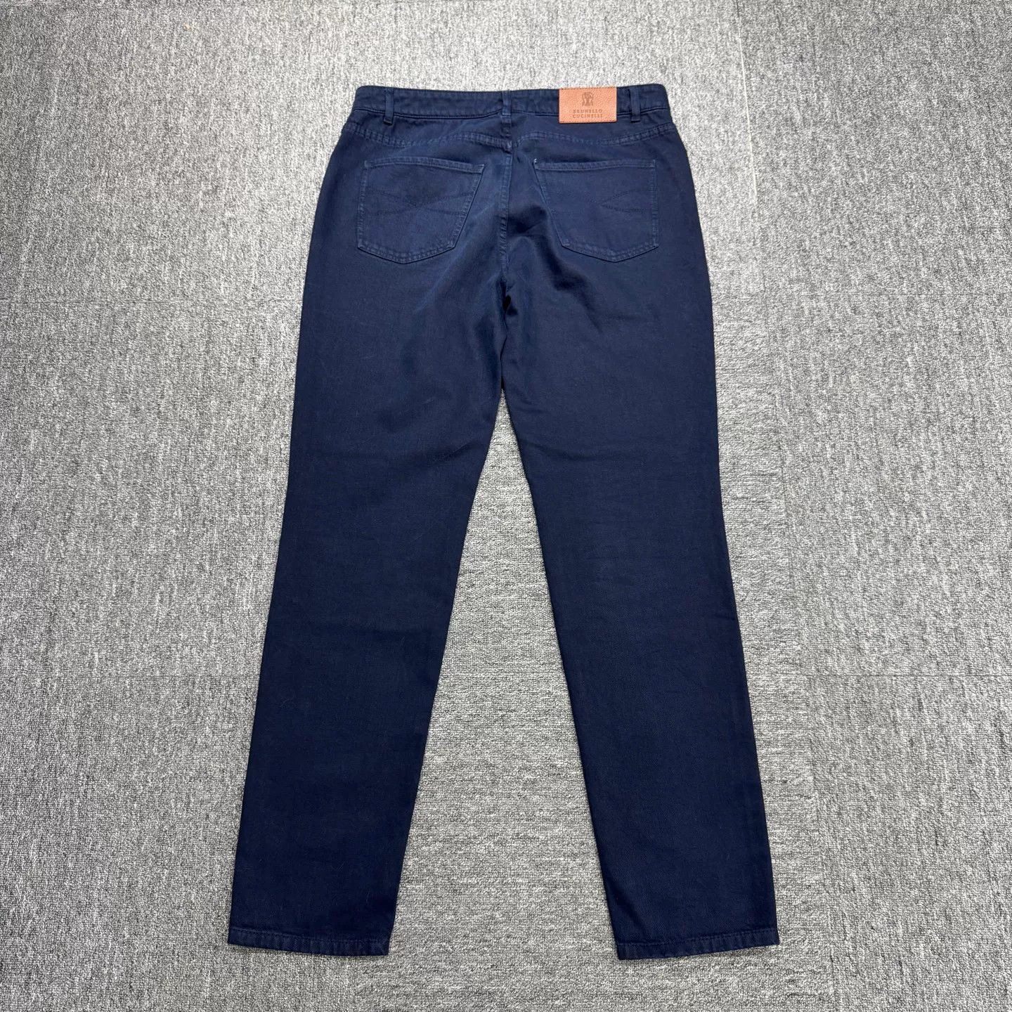 Brunello Cucinelli Brunello Cucinelli Leather Patch Denim Jeans 50 Size US 34 / EU 50 - 6 Thumbnail