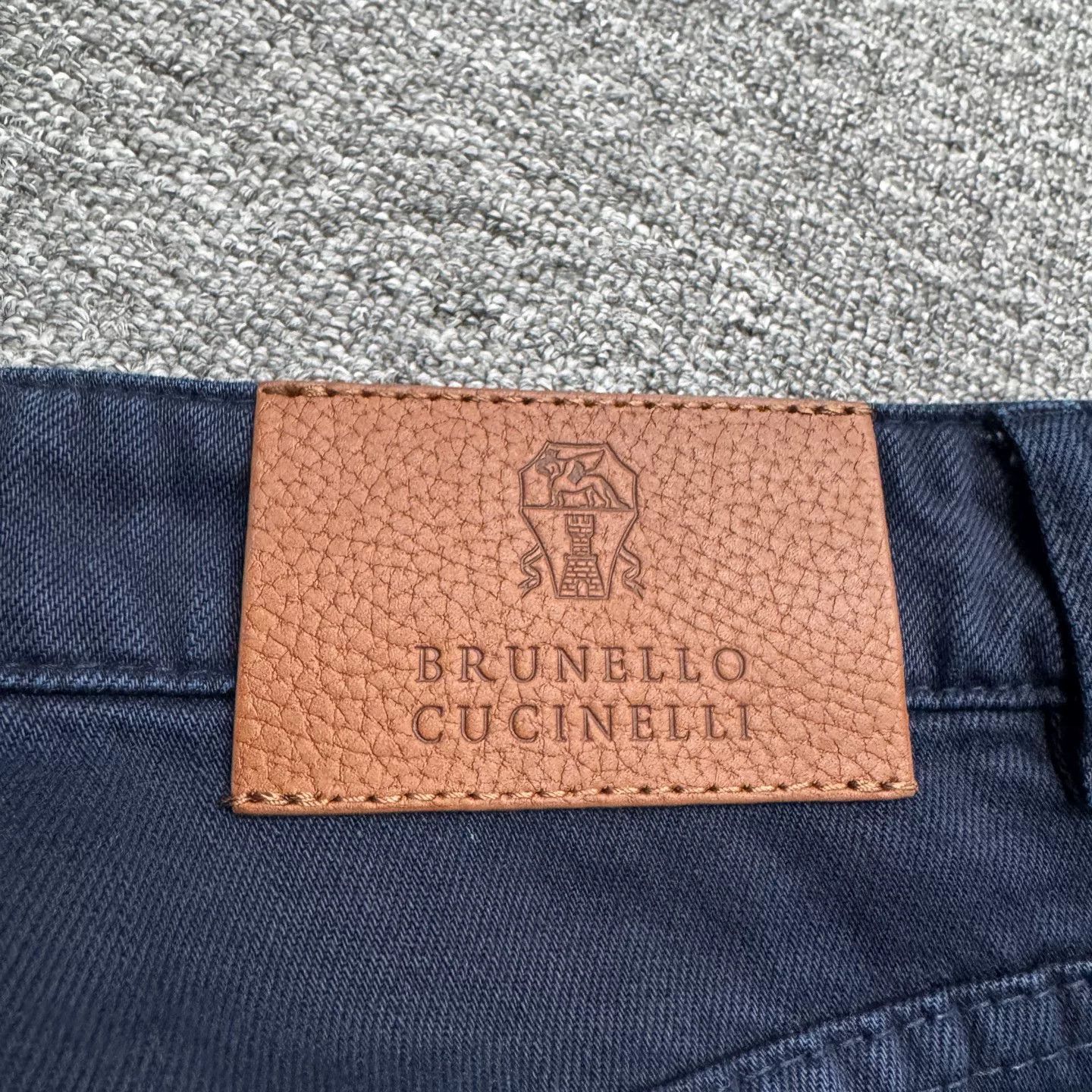 Brunello Cucinelli Brunello Cucinelli Leather Patch Denim Jeans 50 Size US 34 / EU 50 - 7 Thumbnail
