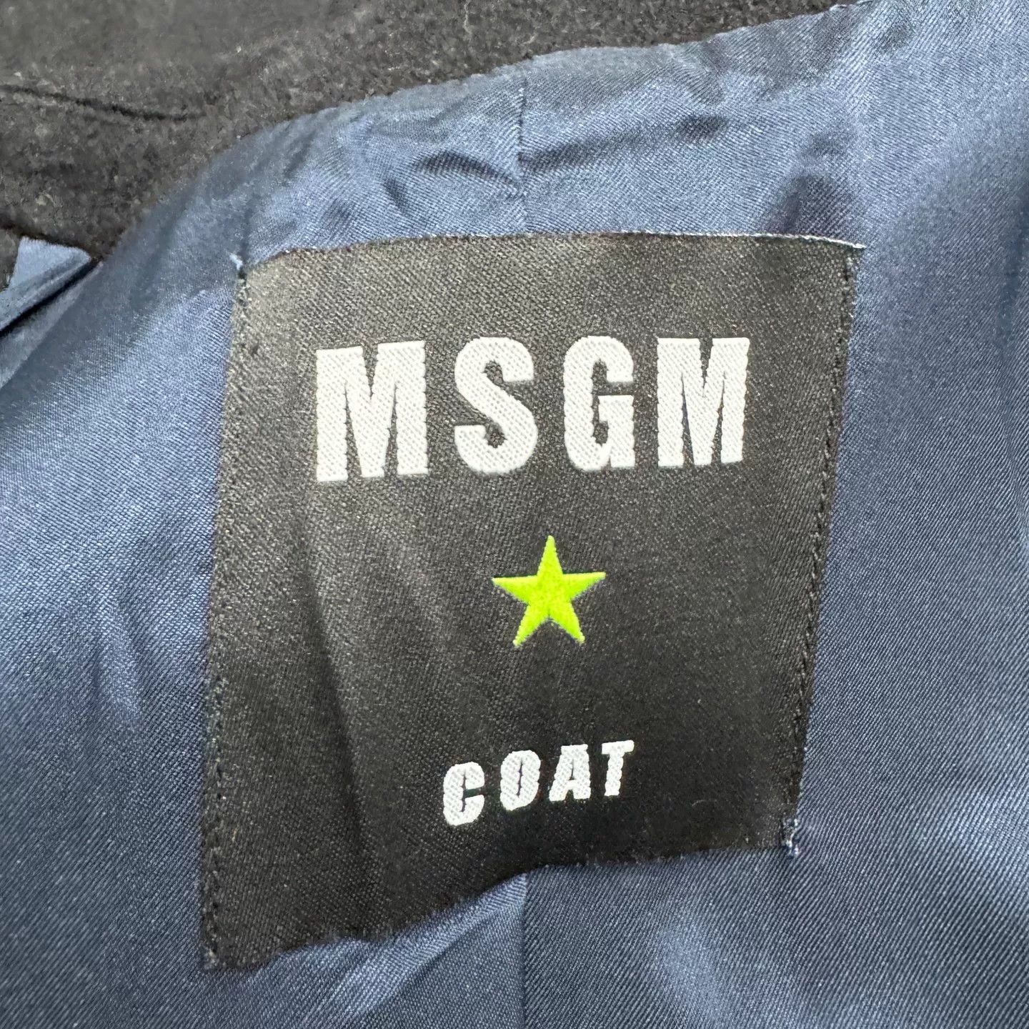 MSGM MSGM Blue M Logo Wool Coat Size 46 Size US S / EU 44-46 / 1 - 3 Thumbnail