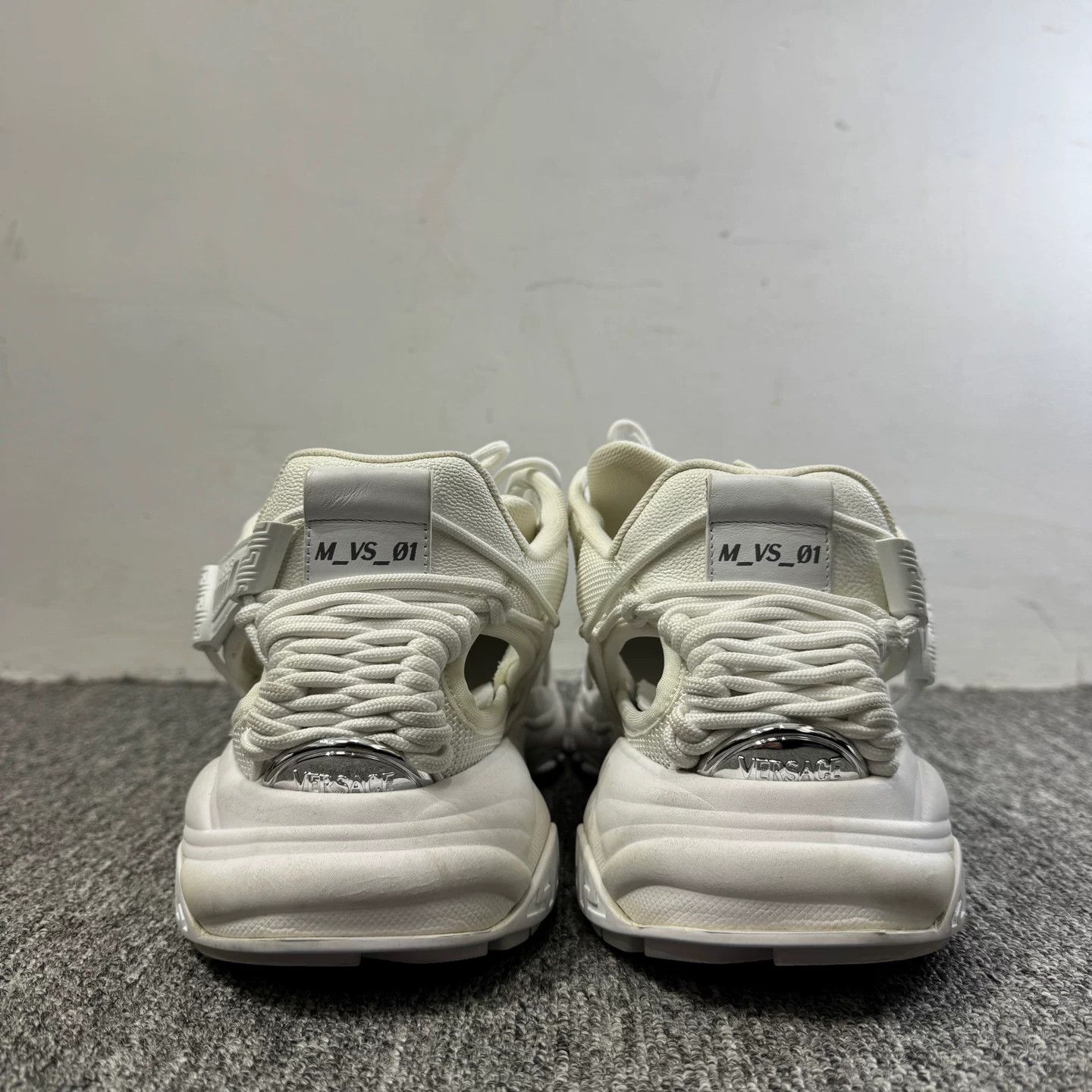 Versace Versace White Cut-Out Chunky Sneakers 44 Size US 11 / EU 44 - 4 Thumbnail