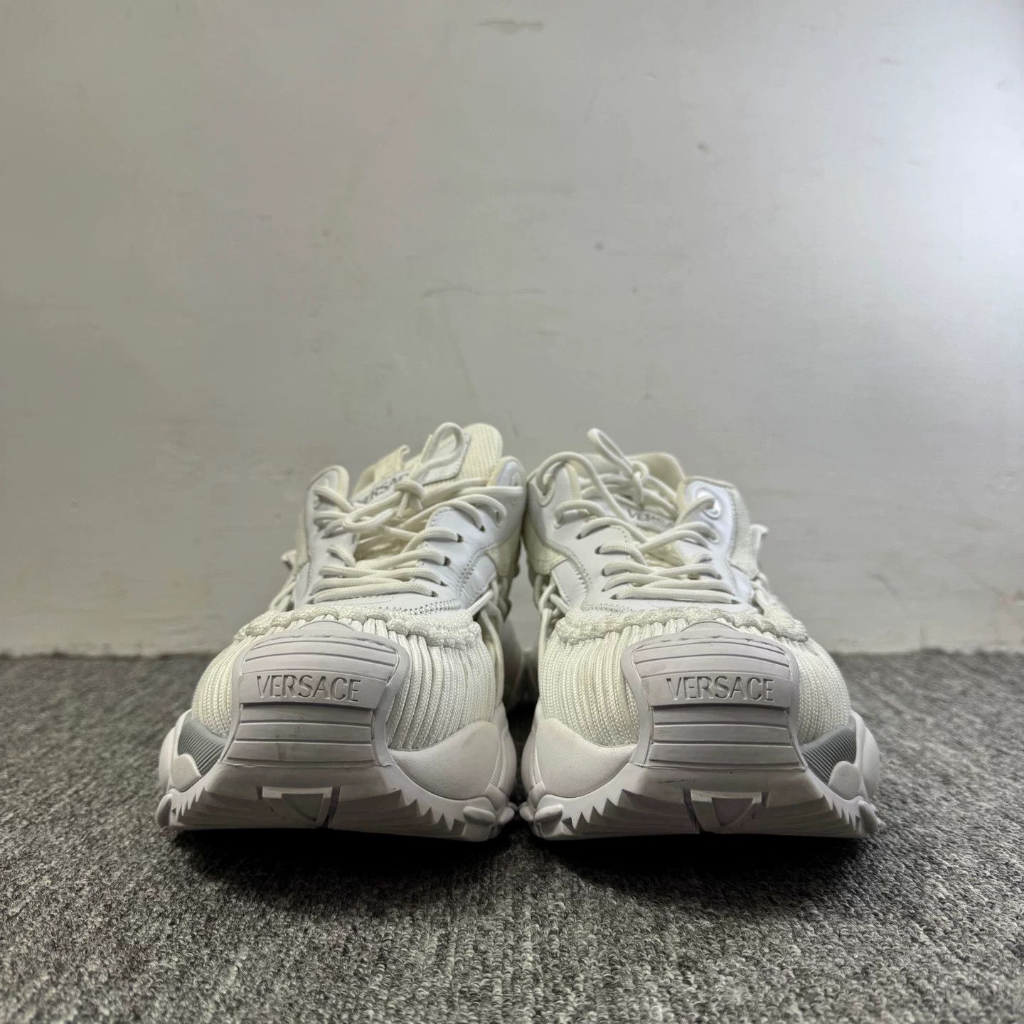 Versace Versace White Cut-Out Chunky Sneakers 44 Size US 11 / EU 44 - 3 Thumbnail