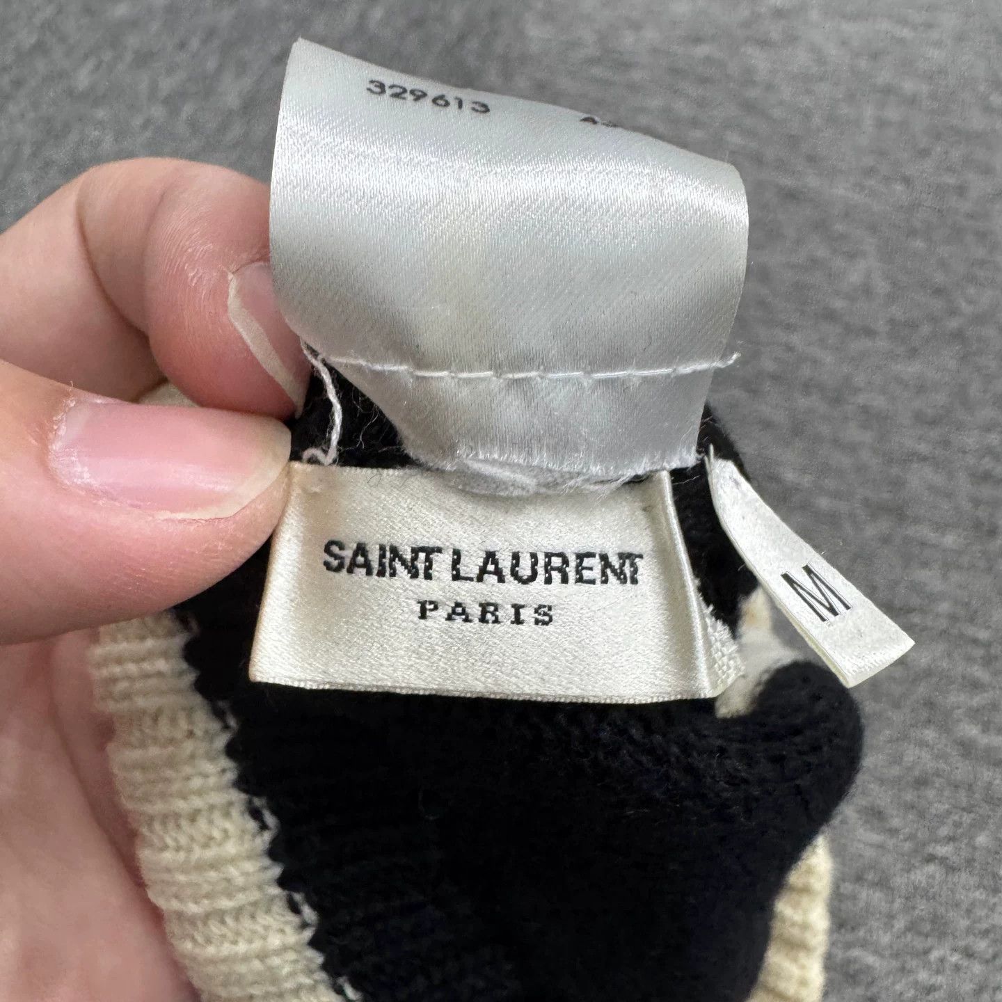 Saint Laurent Paris Saint Laurent Striped Wool Knit Beanie M Size ONE SIZE - 6 Thumbnail