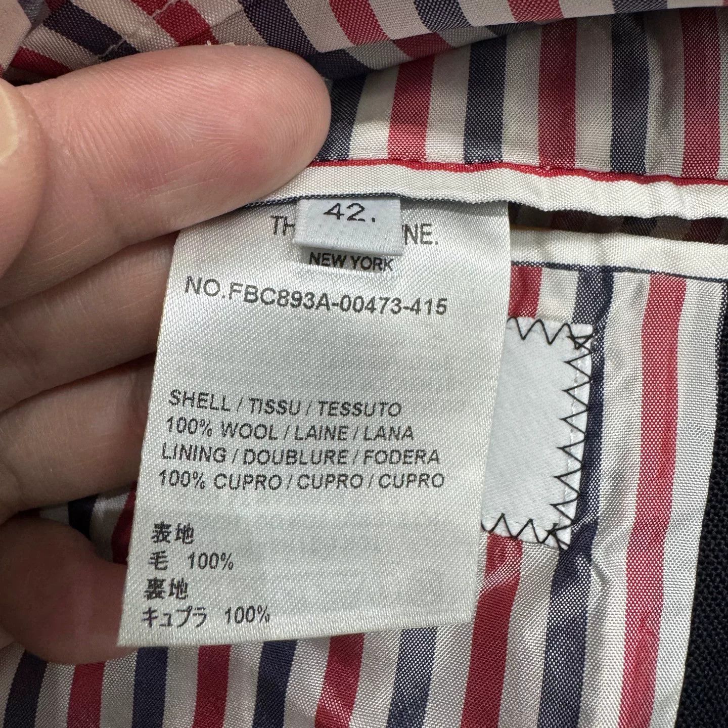 Thom Browne Thom Browne Contrast Stitch Wool Jacket 42 Size M / US 6-8 / IT 42-44 - 5 Thumbnail