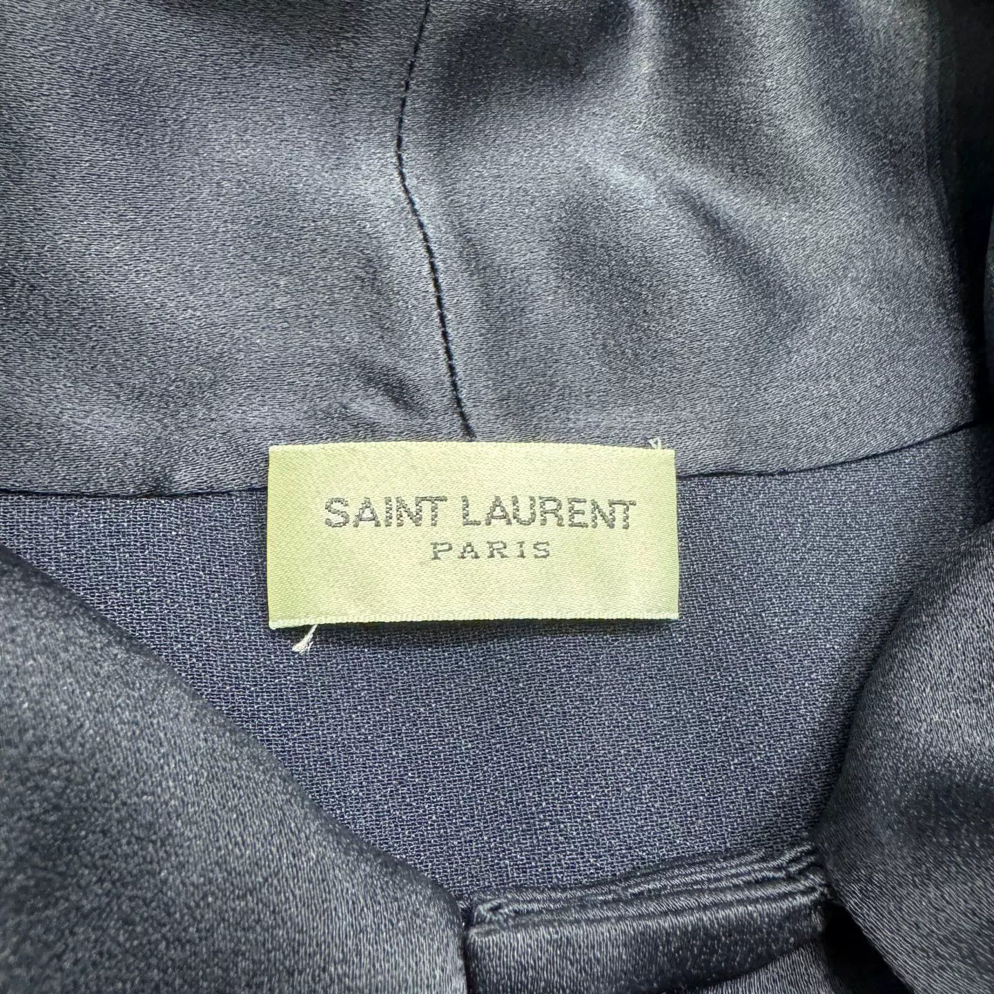 Saint Laurent Paris Saint Laurent Scarf Collar Satin Shirt 41 Size US L / EU 52-54 / 3 - 3 Thumbnail