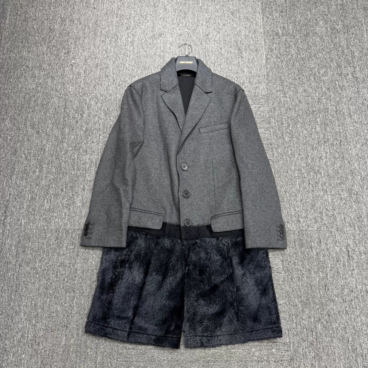 Neil Barrett Neil Barrett Shearling Panel Wool Coat 46 Size US S / EU 44-46 / 1 - 2 Thumbnail