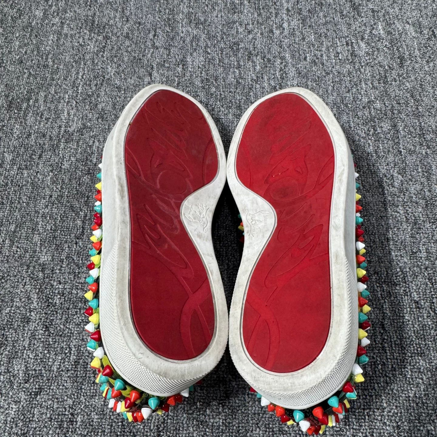 Christian Louboutin Christian Louboutin Rainbow Spiked Slip-on Loafers 40 Size US 7 / EU 40 - 5 Thumbnail