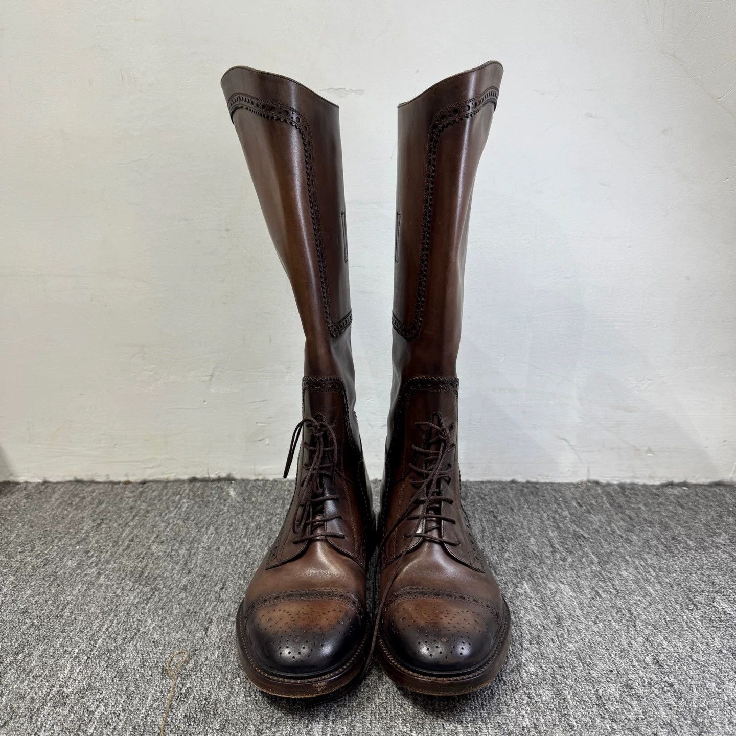 Gucci Gucci Brown Leather Tall Lace-Up Boots 7 Size US 7 / EU 40 - 3 Thumbnail