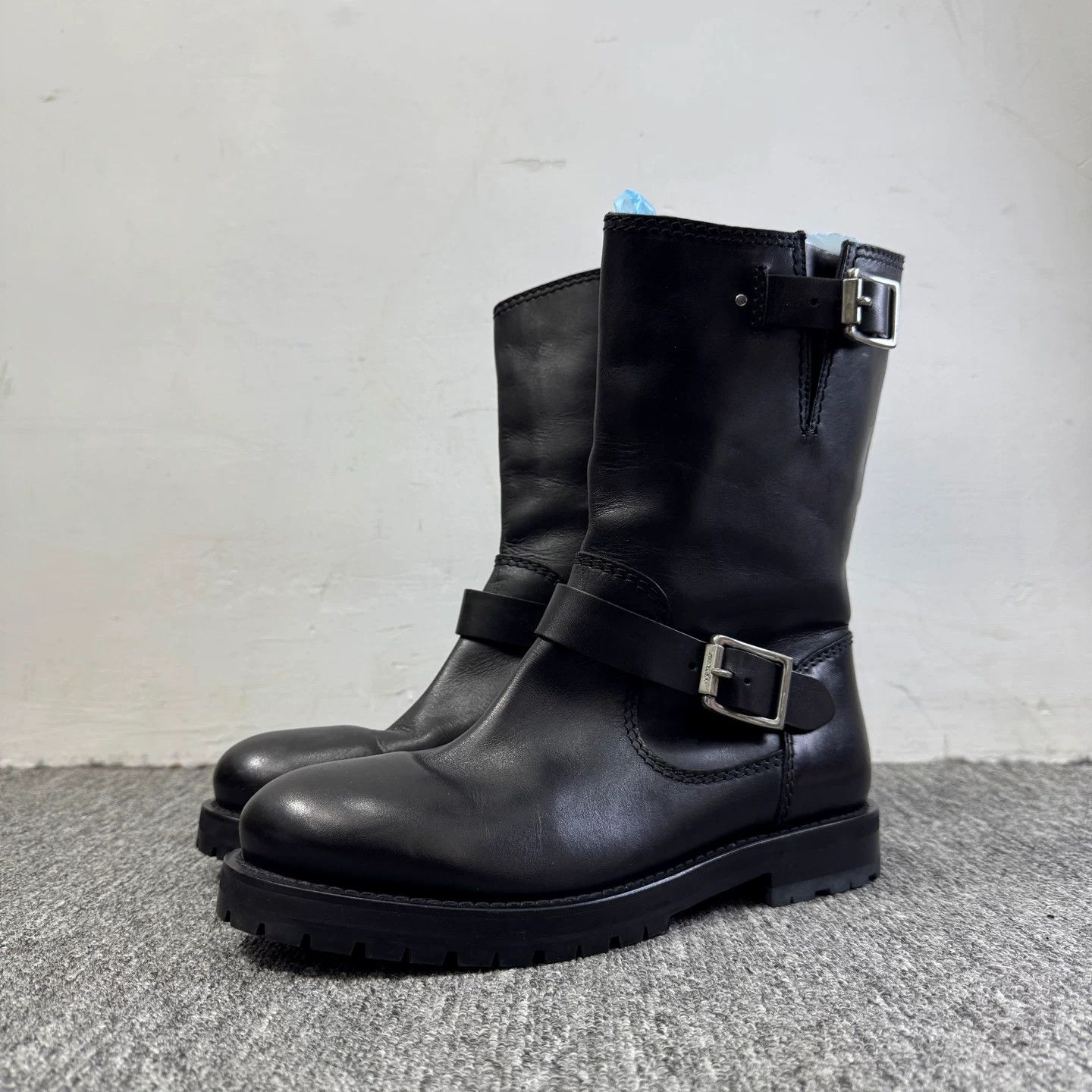 Jimmy Choo Jimmy Choo Leather Buckle Biker Boots EU 40.5 Size US 7.5 / EU 40-41 - 2 Thumbnail