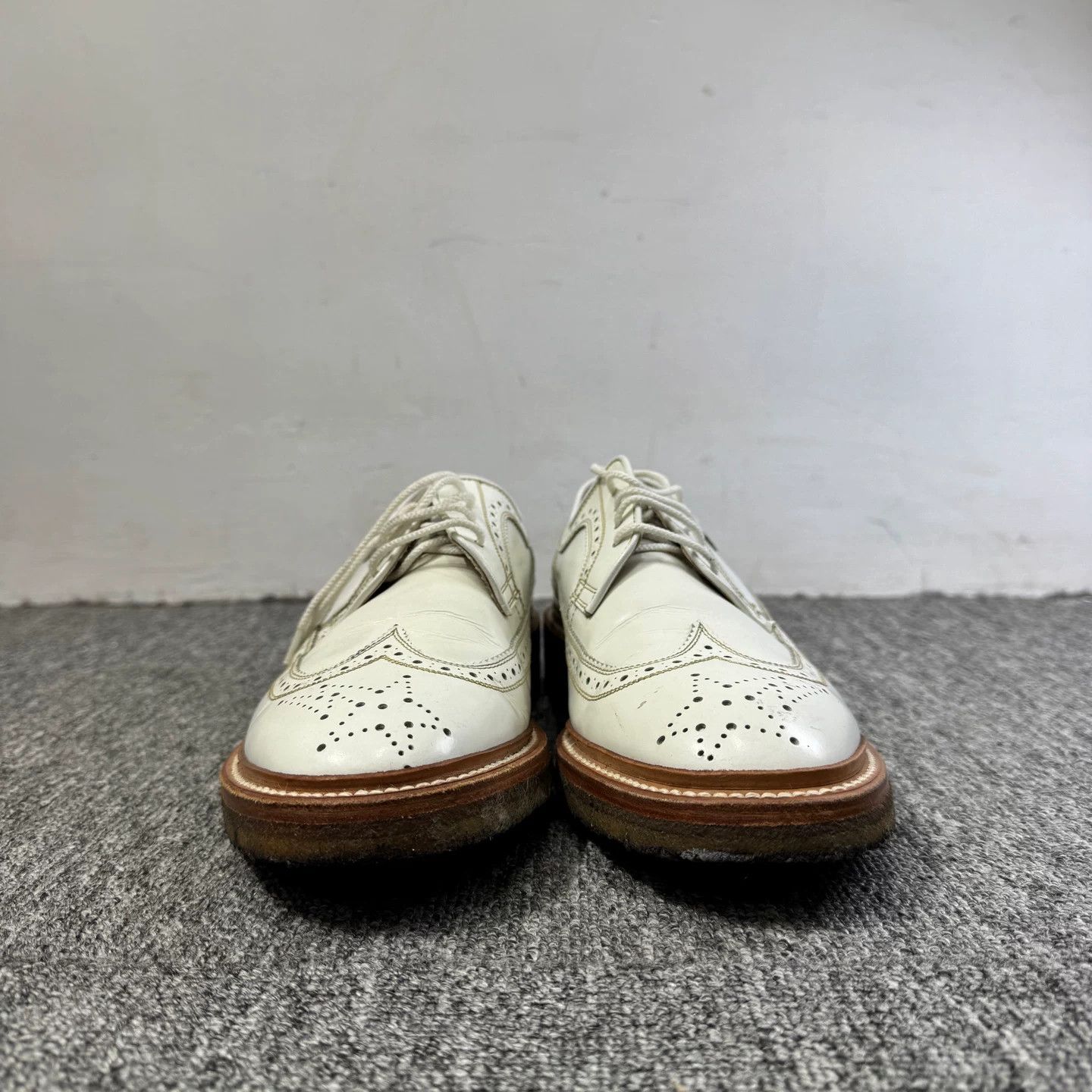 Bape A Bathing Ape x Regal White Leather Brogue Shoes US 6.5 Size US 6.5 / EU 39-40 - 3 Thumbnail