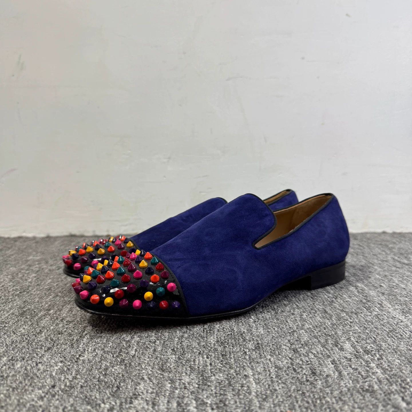 Christian Louboutin Christian Louboutin Rainbow Spike Suede Loafers 40.5 Size US 7.5 / EU 40-41 - 2 Thumbnail
