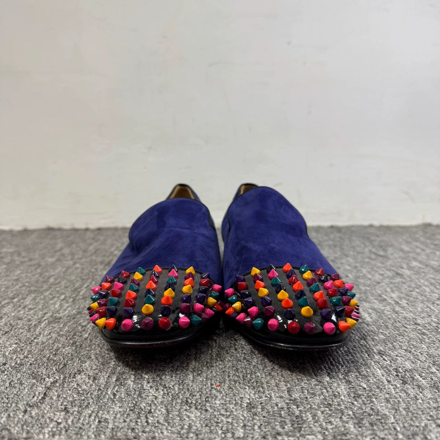 Christian Louboutin Christian Louboutin Rainbow Spike Suede Loafers 40.5 Size US 7.5 / EU 40-41 - 3 Thumbnail