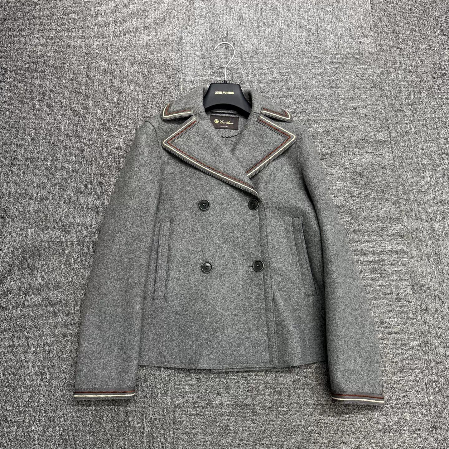 Loro Piana Loro Piana Cashmere Leather Trim Pea Coat IT 36 Size XS / US 0-2 / IT 36-38 - 2 Thumbnail