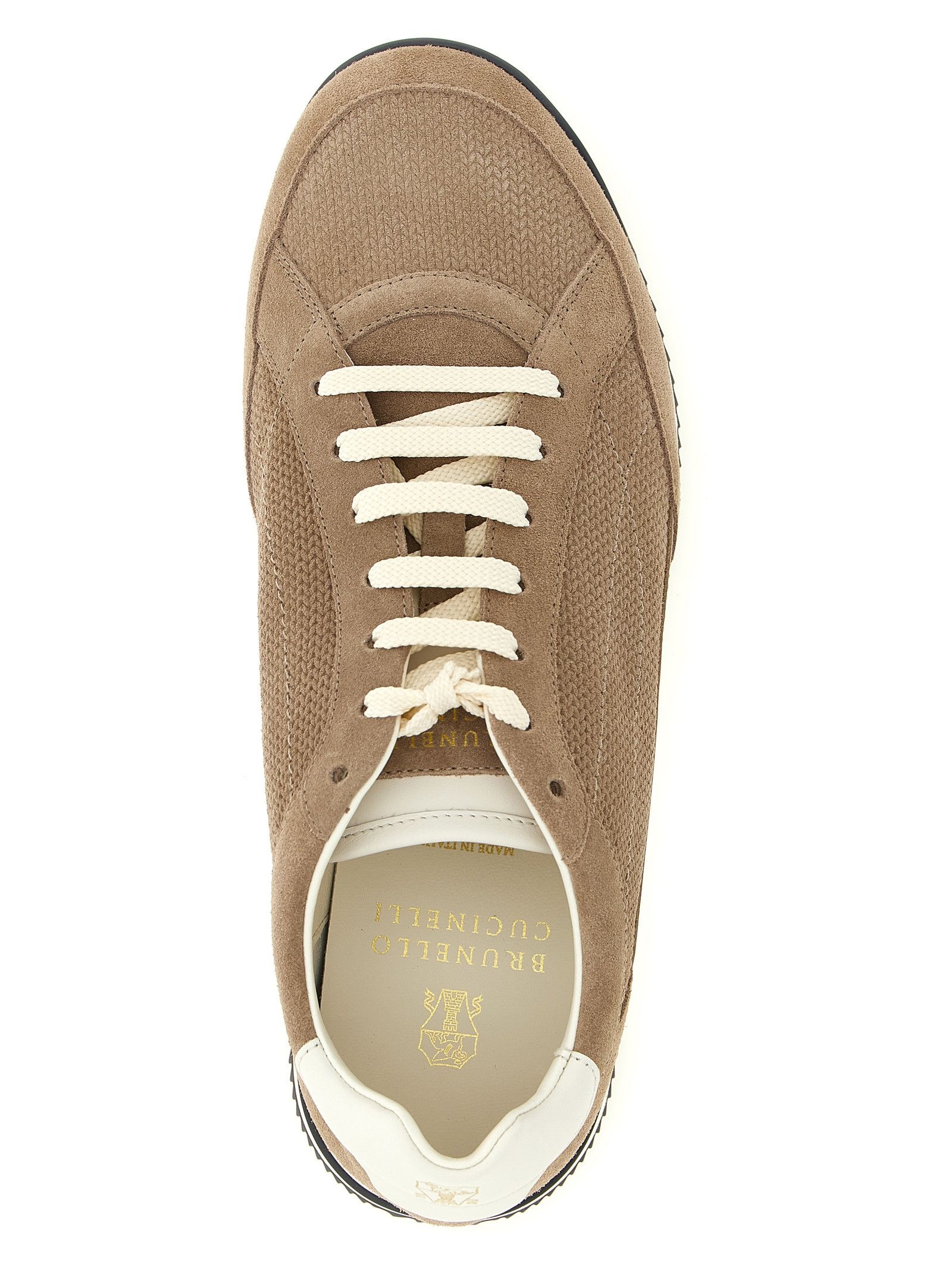 Brunello Cucinelli Knit-Effect Suede Sneakers Size US 8 / EU 41 - 4 Thumbnail