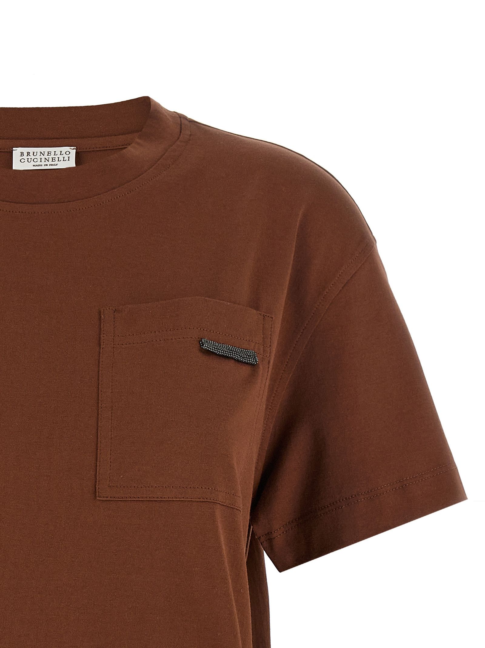 Brunello Cucinelli 'Shiny Tab' T-Shirt Size XS / US 0-2 / IT 36-38 - 3 Thumbnail