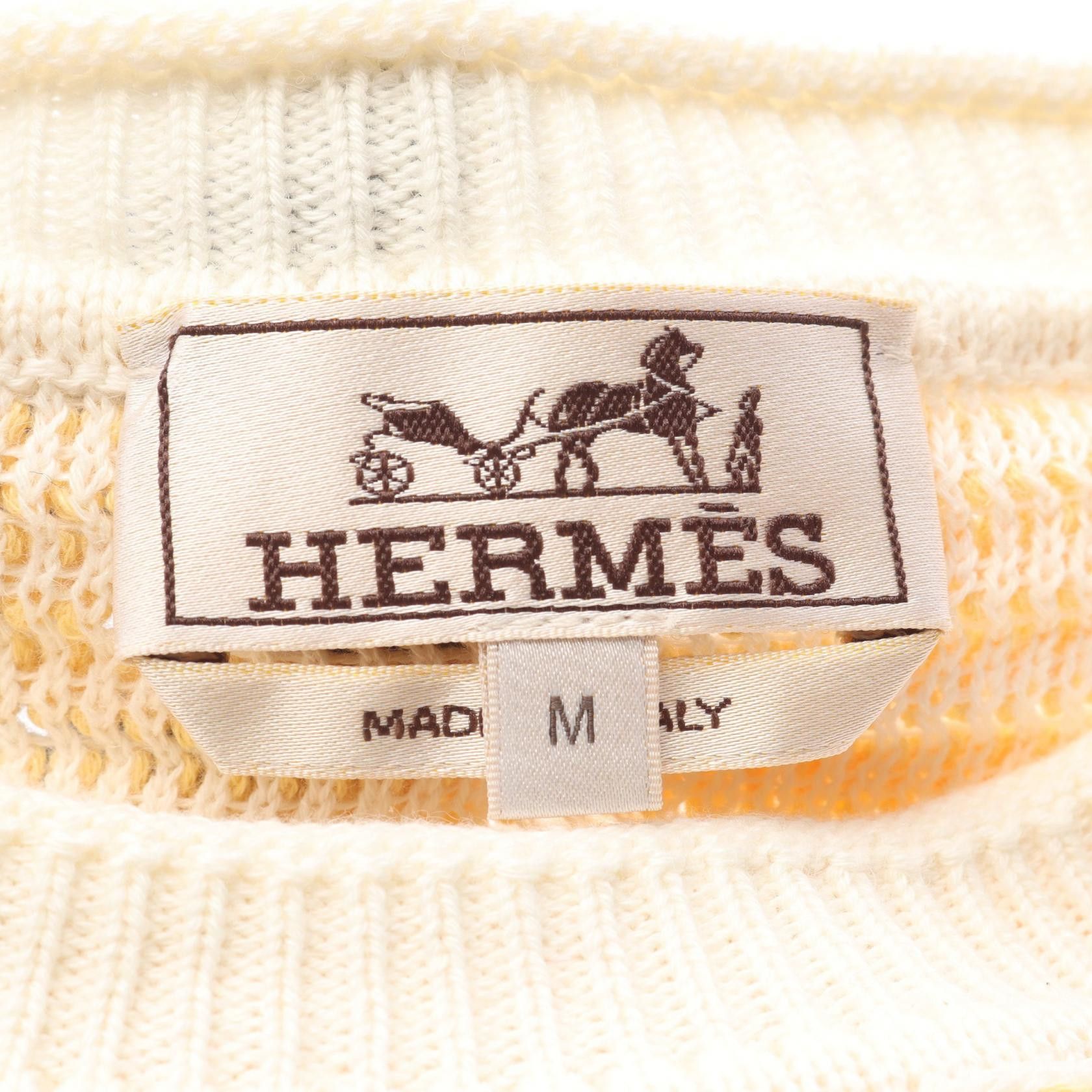 Hermes Hermes Hermes Cotton Cashmere Knit Top Textile Tops DUTY FREE for USA Size ONE SIZE - 3 Thumbnail
