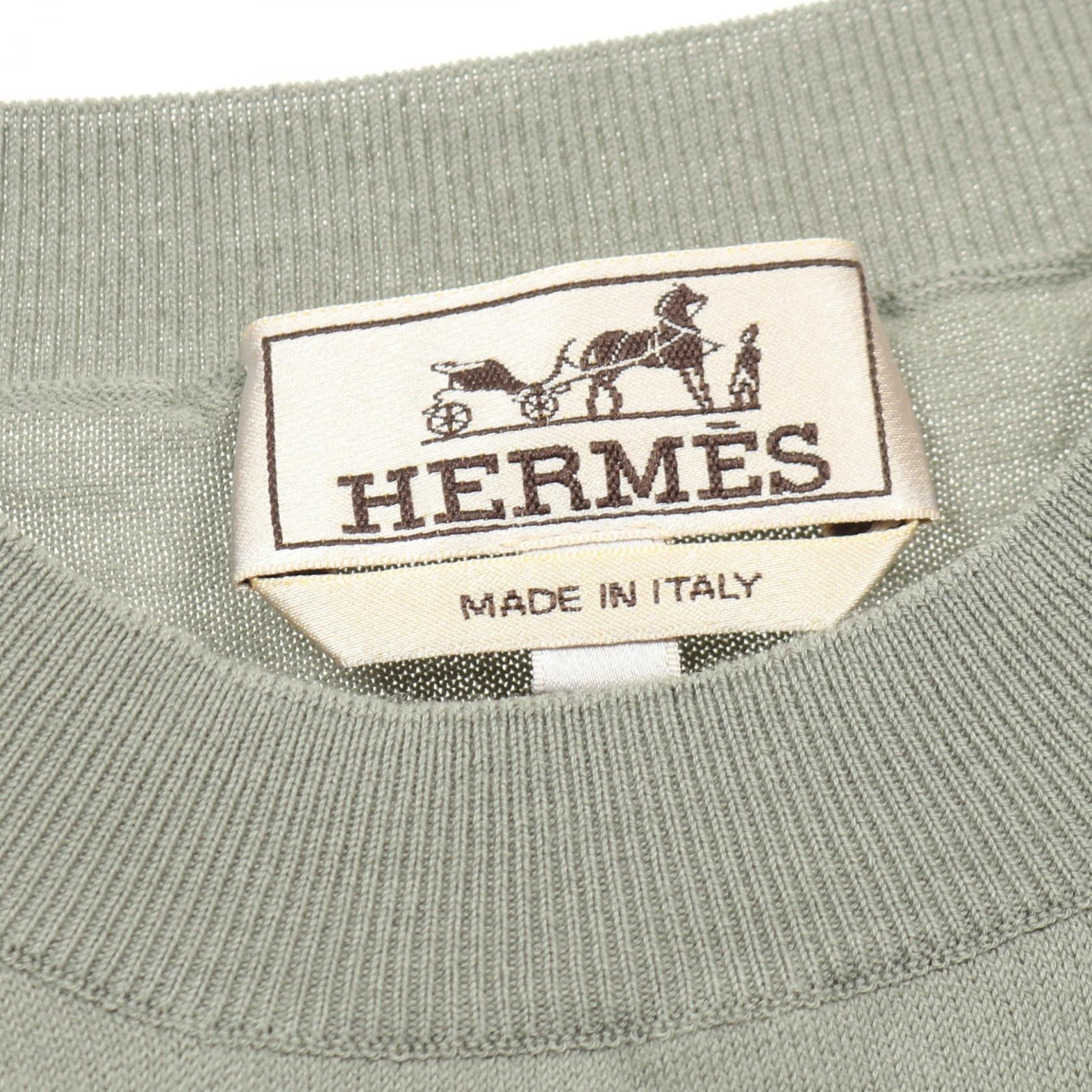 Hermes Hermes Hermes Selles en Fragments Cotton Knit Textile Tops DUTY FREE for USA Size ONE SIZE - 3 Thumbnail