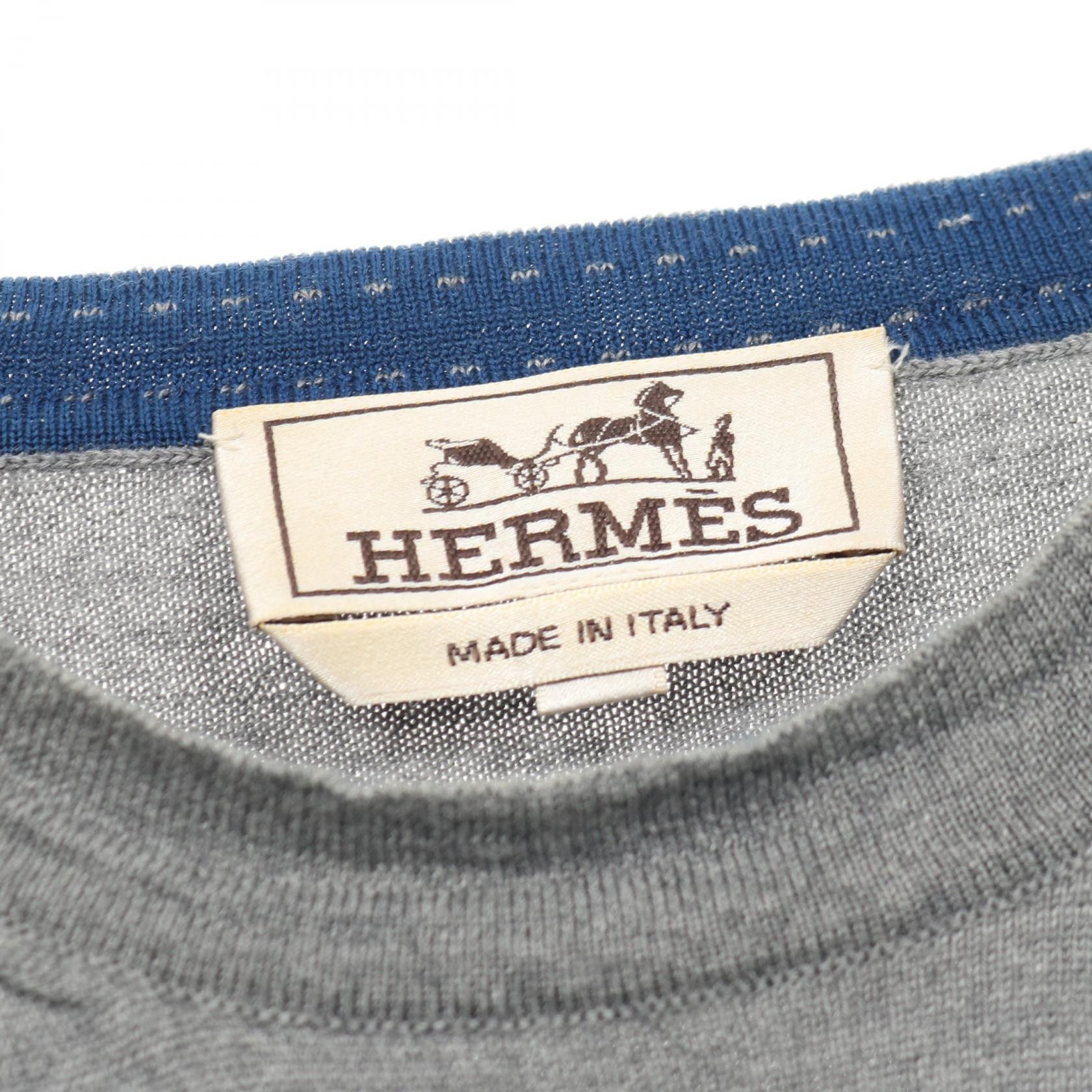 Hermes Hermes Hermes Wool Knit Top Textile Tops DUTY FREE for USA Size ONE SIZE - 3 Thumbnail