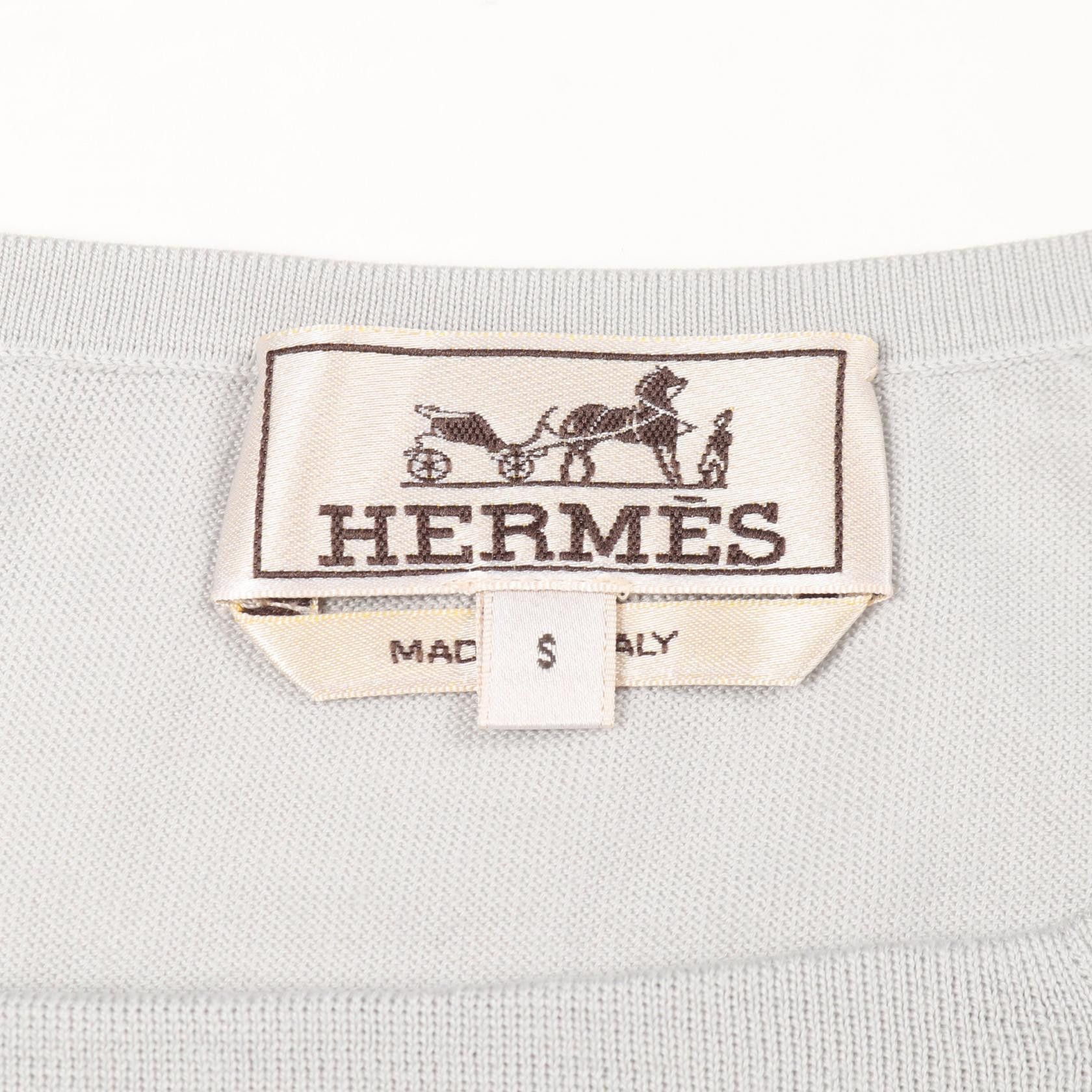 Hermes Hermes Hermes Henley Wool Silk Knitwear Textile Tops DUTY FREE for USA Size ONE SIZE - 3 Thumbnail