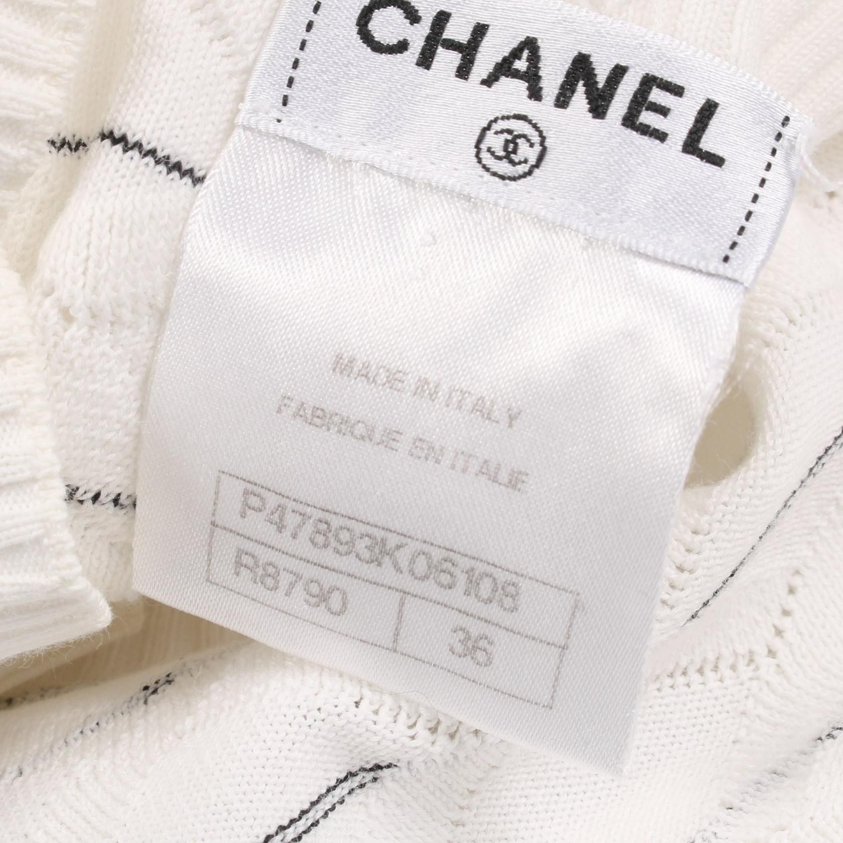 Chanel Chanel Chanel Coco Mark Cotton Knit Top Textile Tops P47893K06108 DUTY FREE for USA Size ONE SIZE - 5 Thumbnail