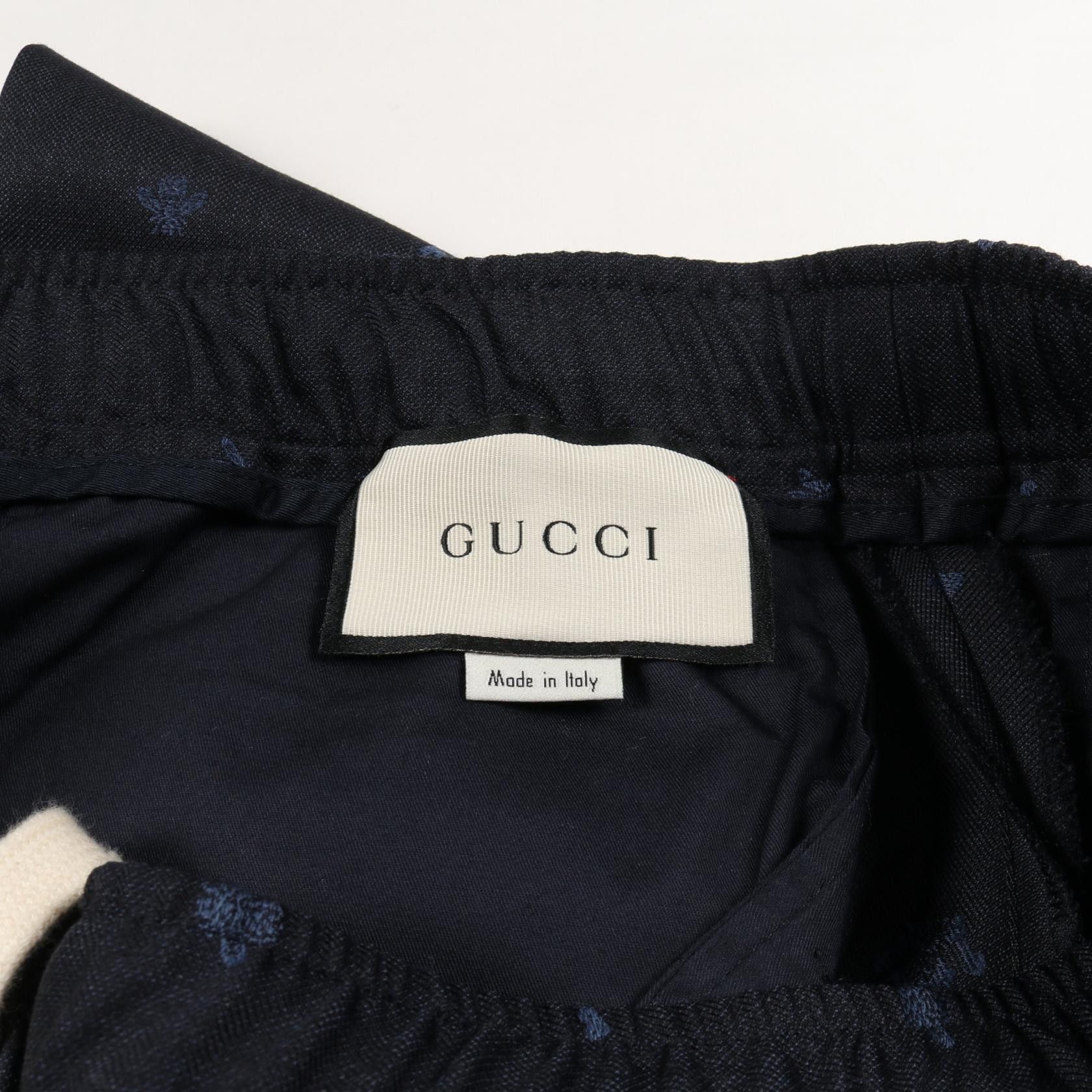 Gucci Gucci Gucci BEE Embroidery Wool Cotton Pants Textile Pants 552576 DUTY FREE for USA Size ONE SIZE - 3 Thumbnail