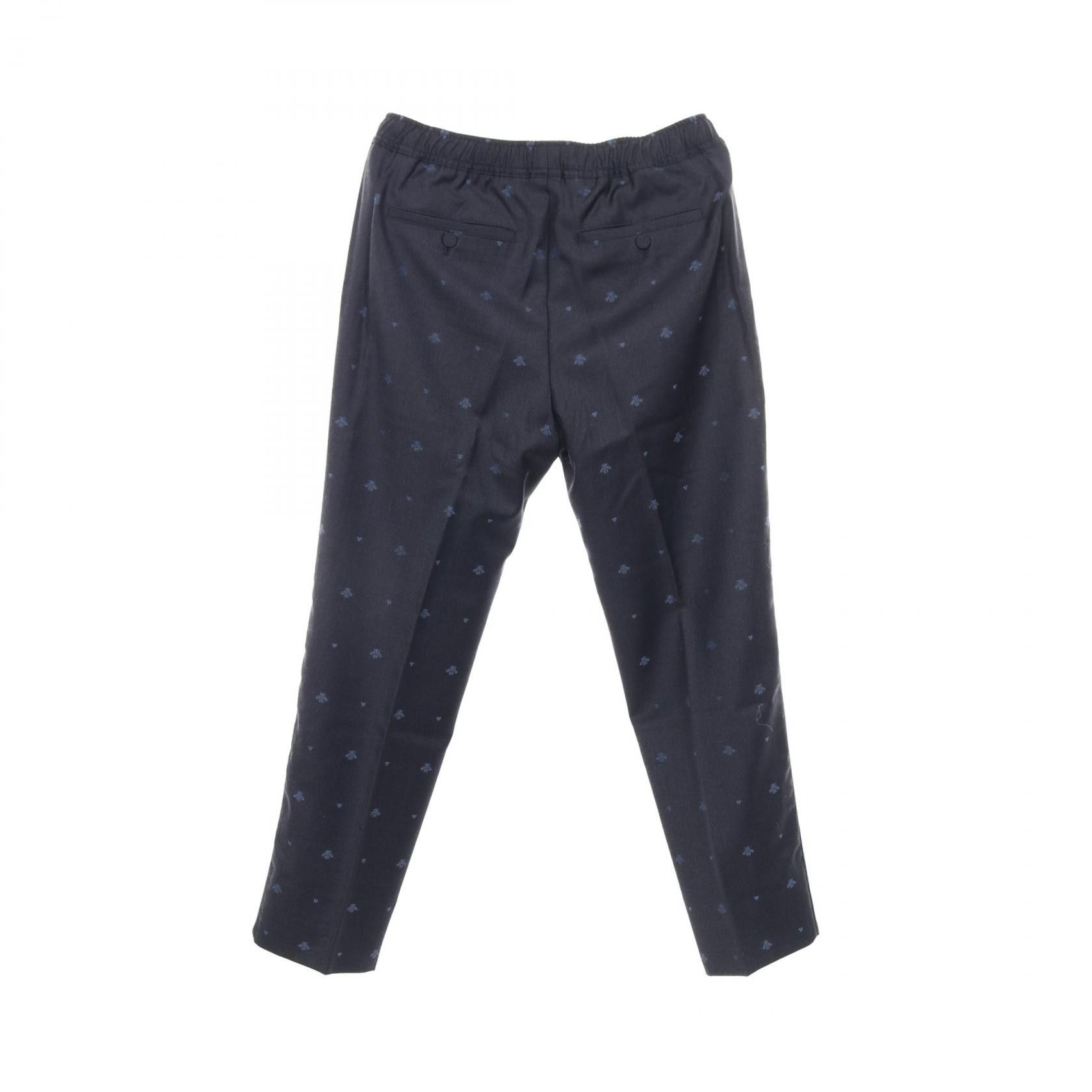 Gucci Gucci Gucci BEE Embroidery Wool Cotton Pants Textile Pants 552576 DUTY FREE for USA Size ONE SIZE - 2 Thumbnail