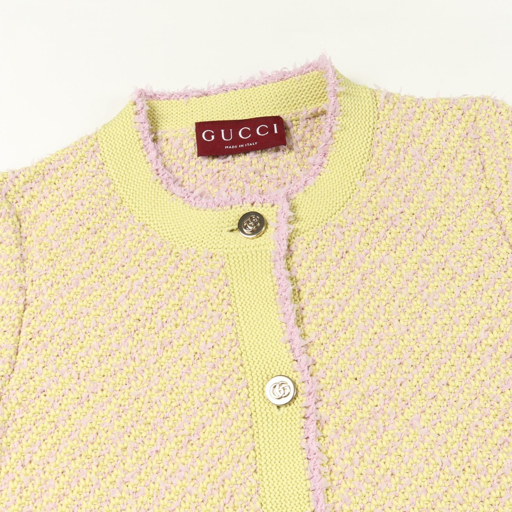 Gucci Gucci Gucci Double G Button Cotton Cardigan Textile Tops DUTY FREE for USA Size ONE SIZE - 6 Thumbnail