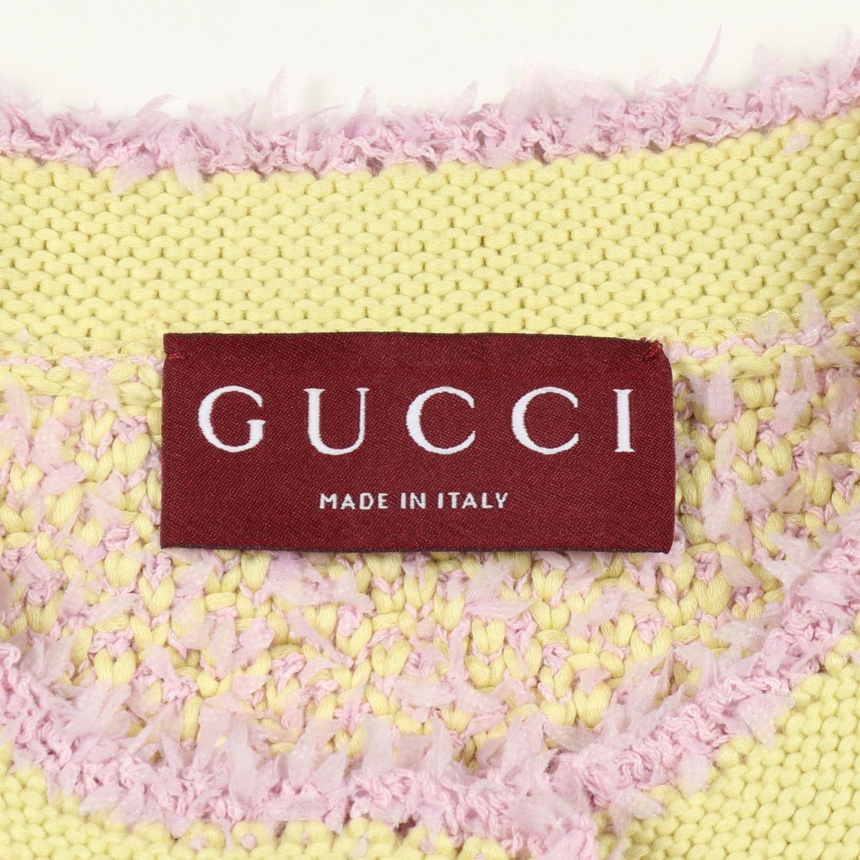 Gucci Gucci Gucci Double G Button Cotton Cardigan Textile Tops DUTY FREE for USA Size ONE SIZE - 3 Thumbnail