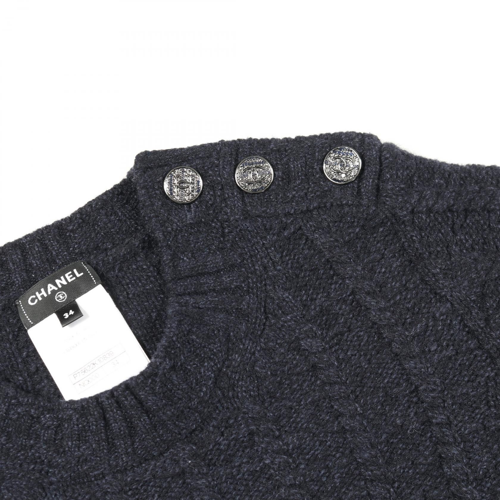Chanel Chanel Chanel Coco Mark Button Wool Cashmere Dress Textile Dresses P75622K10839 DUTY FREE for USA Size ONE SIZE - 9 Thumbnail