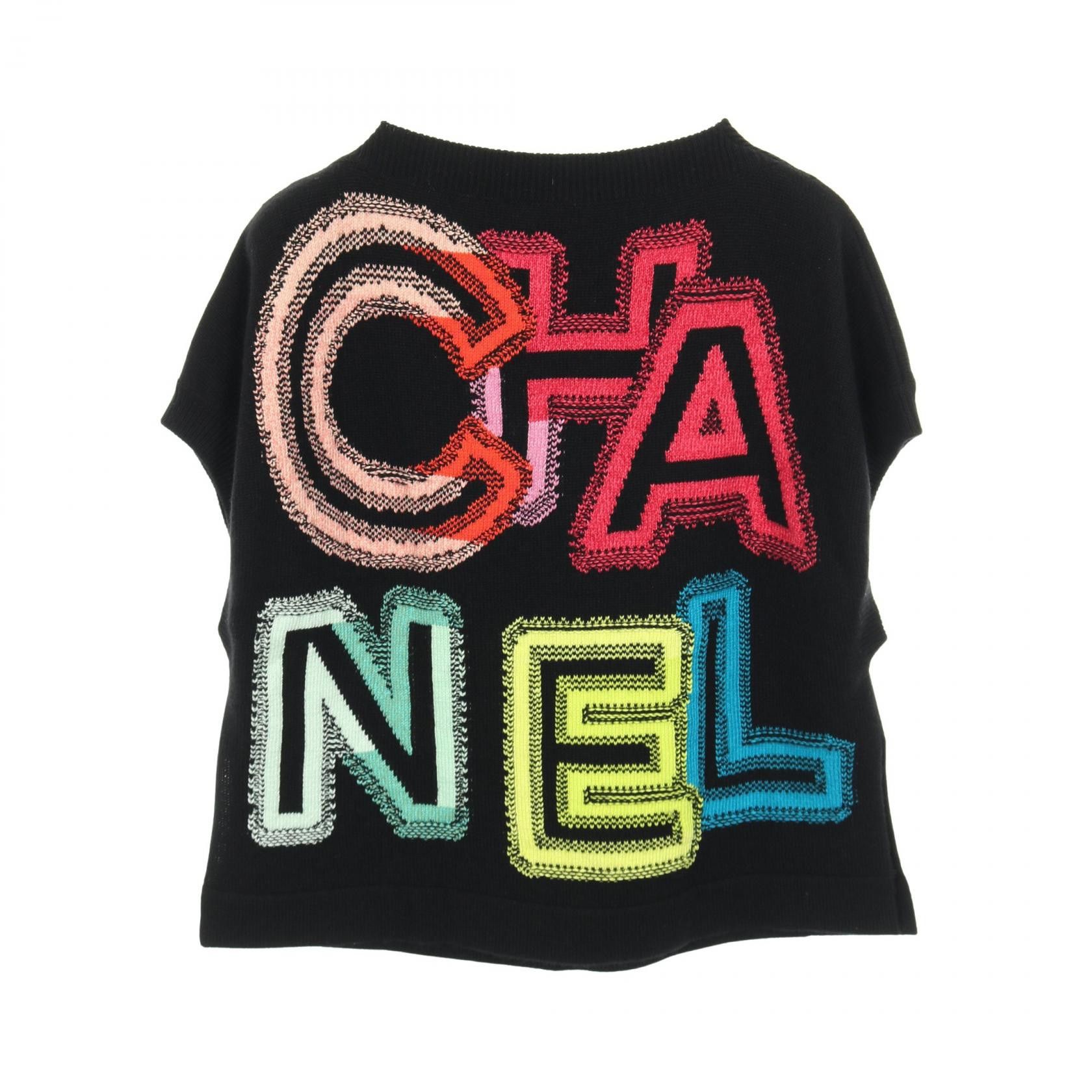Chanel Chanel Chanel Logo Cashmere Cotton Knit Top Textile Tops P70887K10120 DUTY FREE for USA Size ONE SIZE - 2 Thumbnail