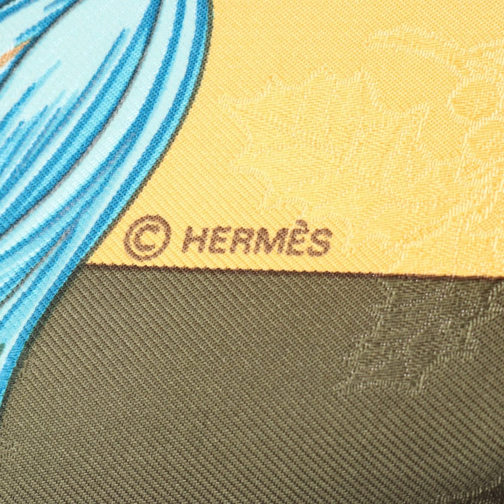 Hermes Hermes Hermes Carre90 Plumes et Grelots Silk Scarf Textile Scarf DUTY FREE for USA Size ONE SIZE - 2 Thumbnail