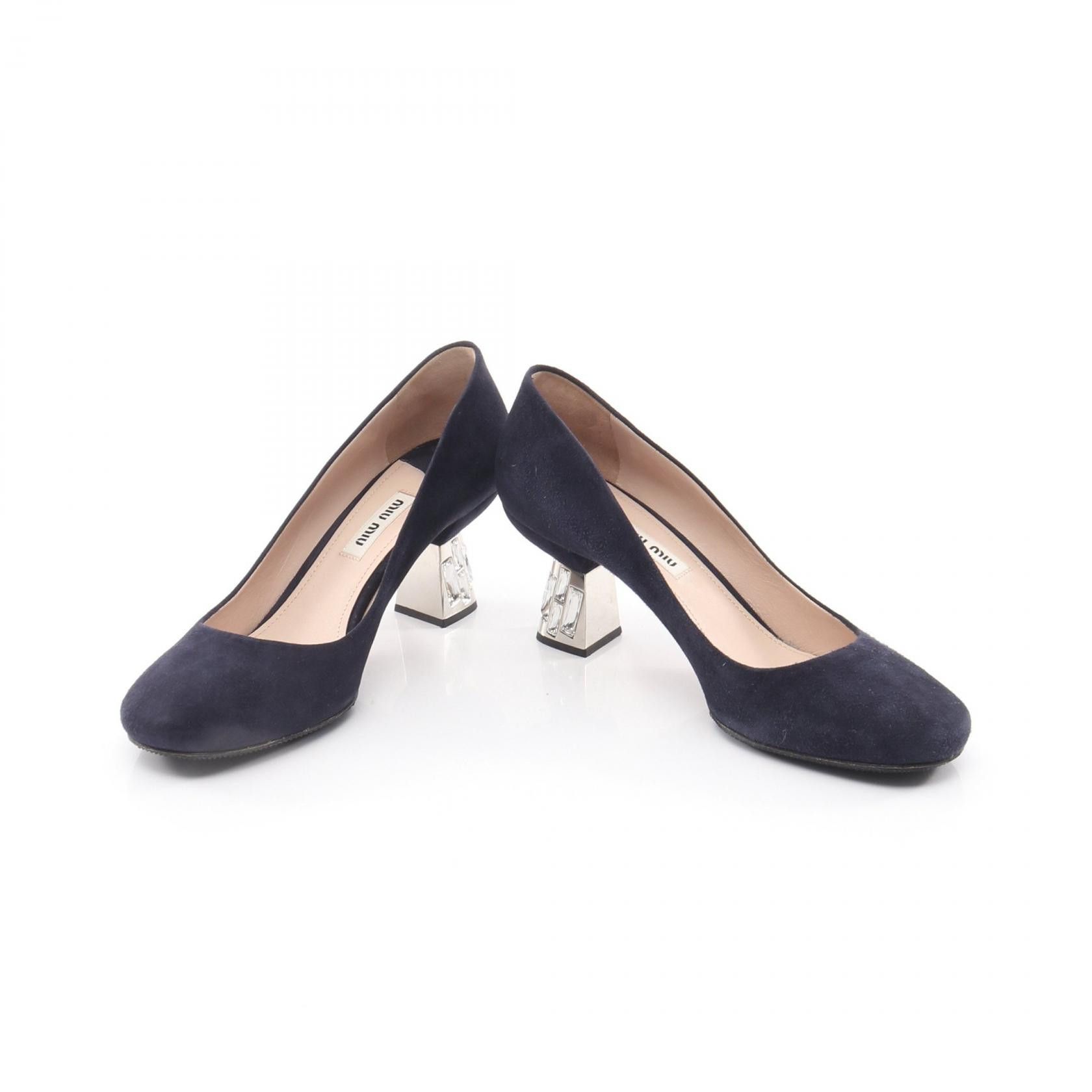 Miu Miu Miu Miu Miu Miu Swarovski Embellished Suede Pumps Leather Shoes DUTY FREE for USA Size ONE SIZE - 3 Thumbnail