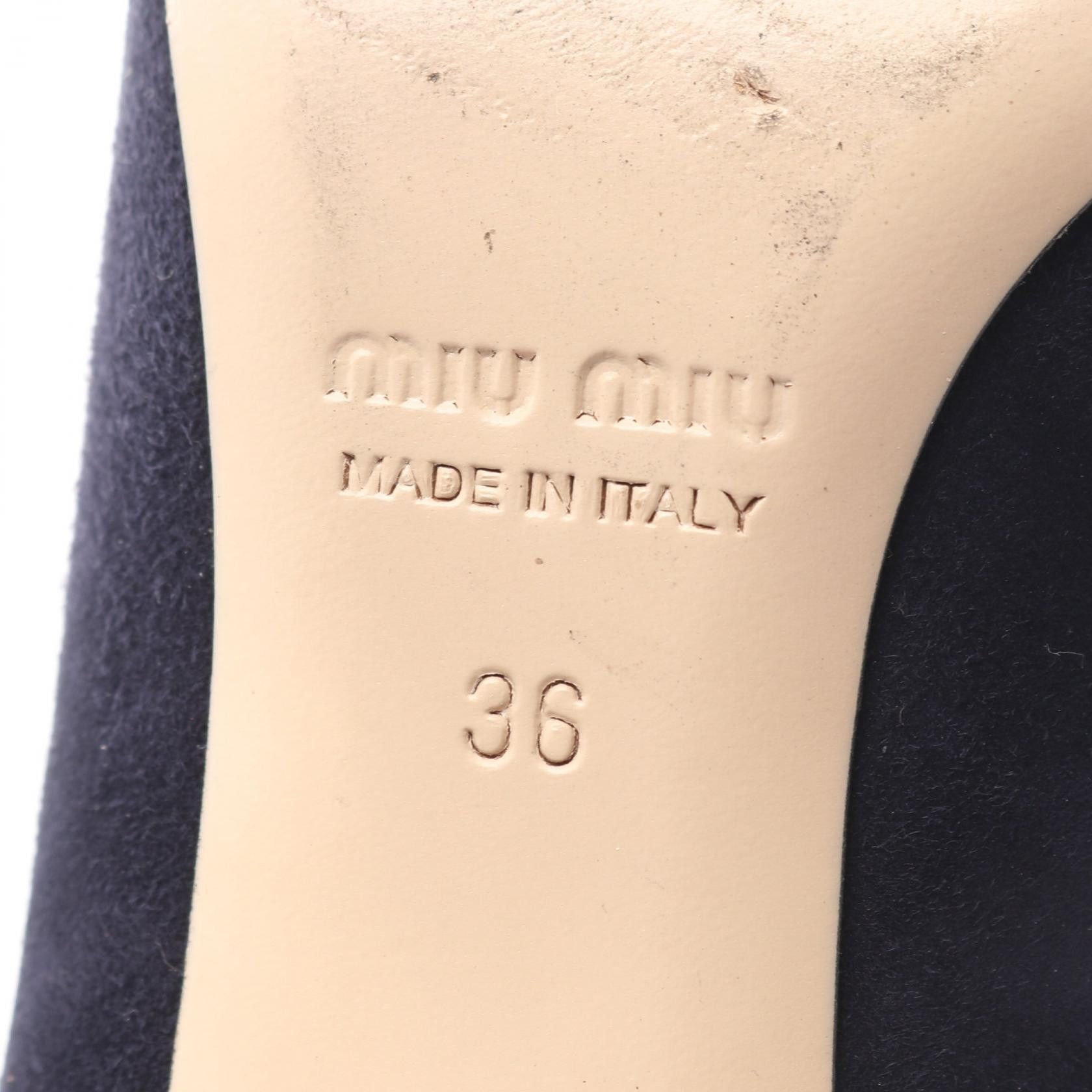 Miu Miu Miu Miu Miu Miu Swarovski Embellished Suede Pumps Leather Shoes DUTY FREE for USA Size ONE SIZE - 6 Thumbnail
