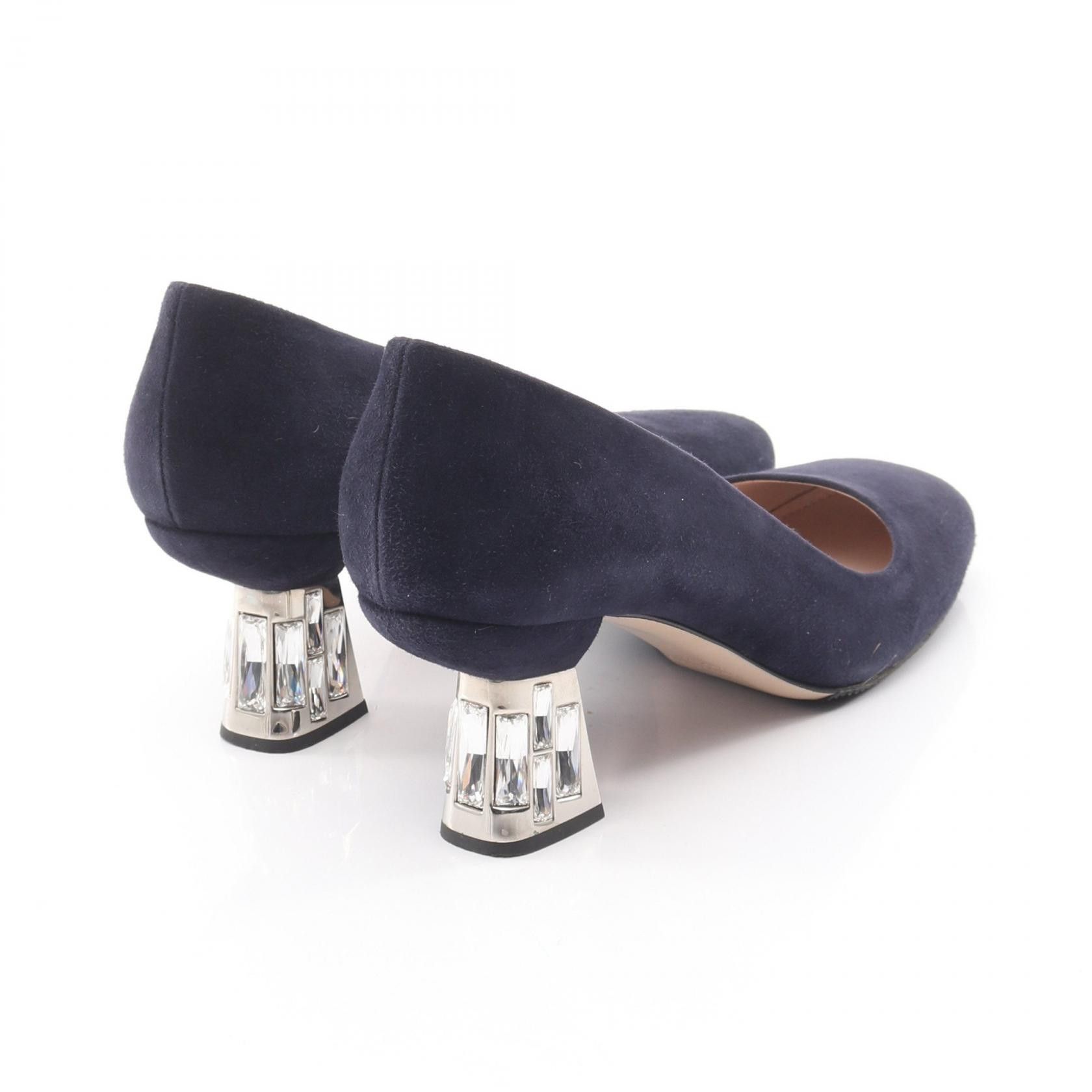 Miu Miu Miu Miu Miu Miu Swarovski Embellished Suede Pumps Leather Shoes DUTY FREE for USA Size ONE SIZE - 2 Thumbnail
