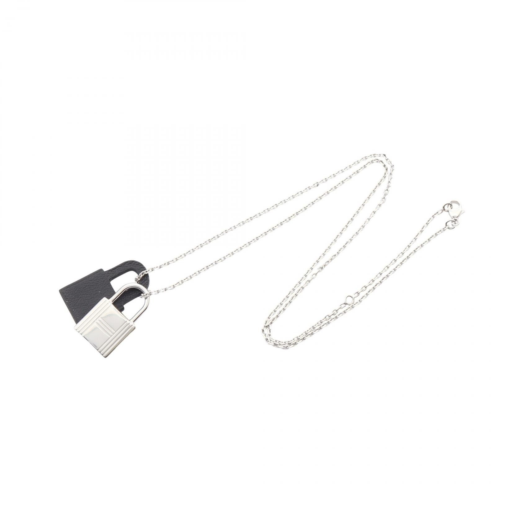 Hermes Hermes Hermes O’Kelly Swift Stainless Steel Necklace Leather Necklace DUTY FREE for USA Size ONE SIZE - 3 Thumbnail
