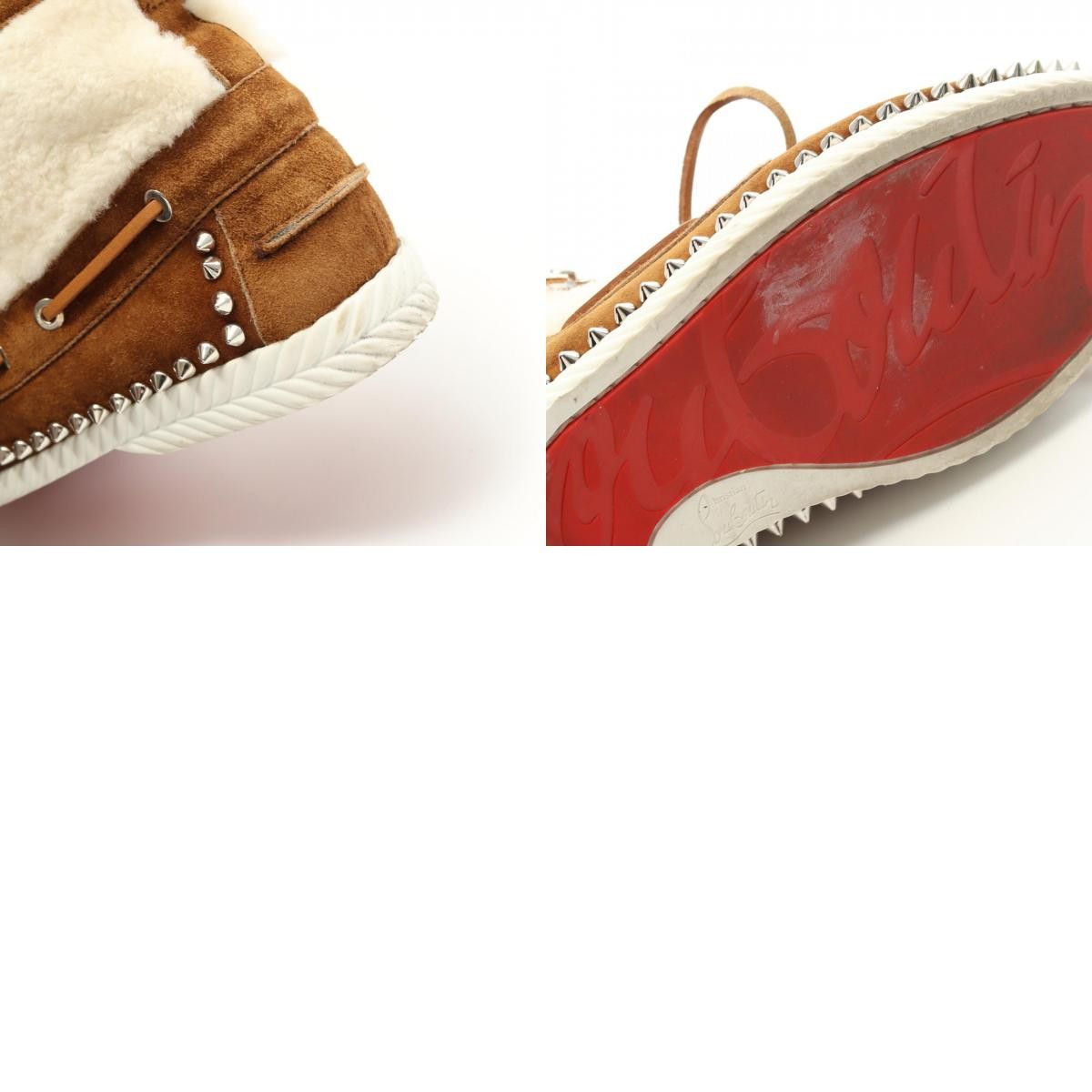 Christian Louboutin Christian Louboutin Christian Louboutin TORONT FLAT Suede Shearling Boots Leather Shoes DUTY FREE for USA Size ONE SIZE - 10 Thumbnail