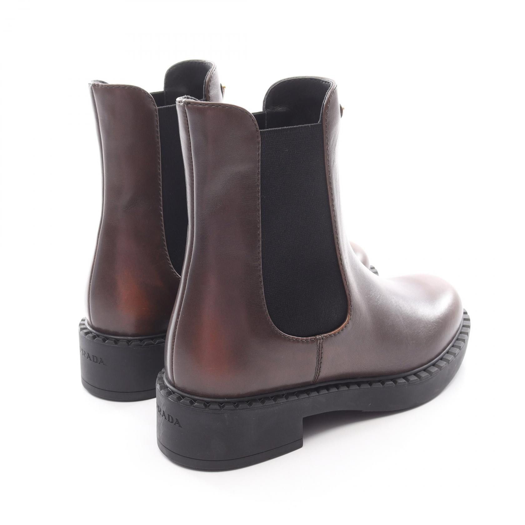 Prada Prada Prada Leather Chelsea Boots Leather Shoes DUTY FREE for USA Size ONE SIZE - 2 Thumbnail