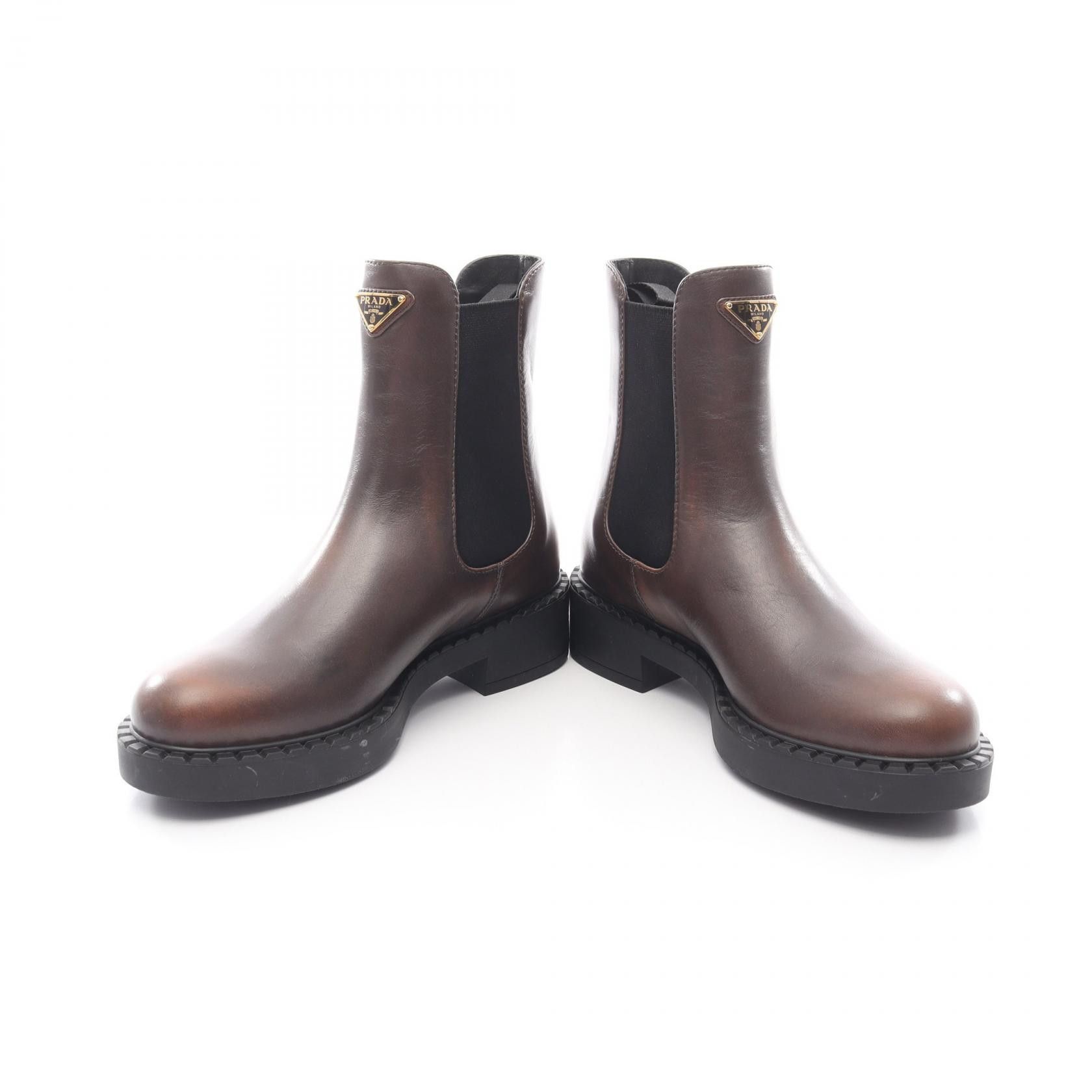 Prada Prada Prada Leather Chelsea Boots Leather Shoes DUTY FREE for USA Size ONE SIZE - 3 Thumbnail
