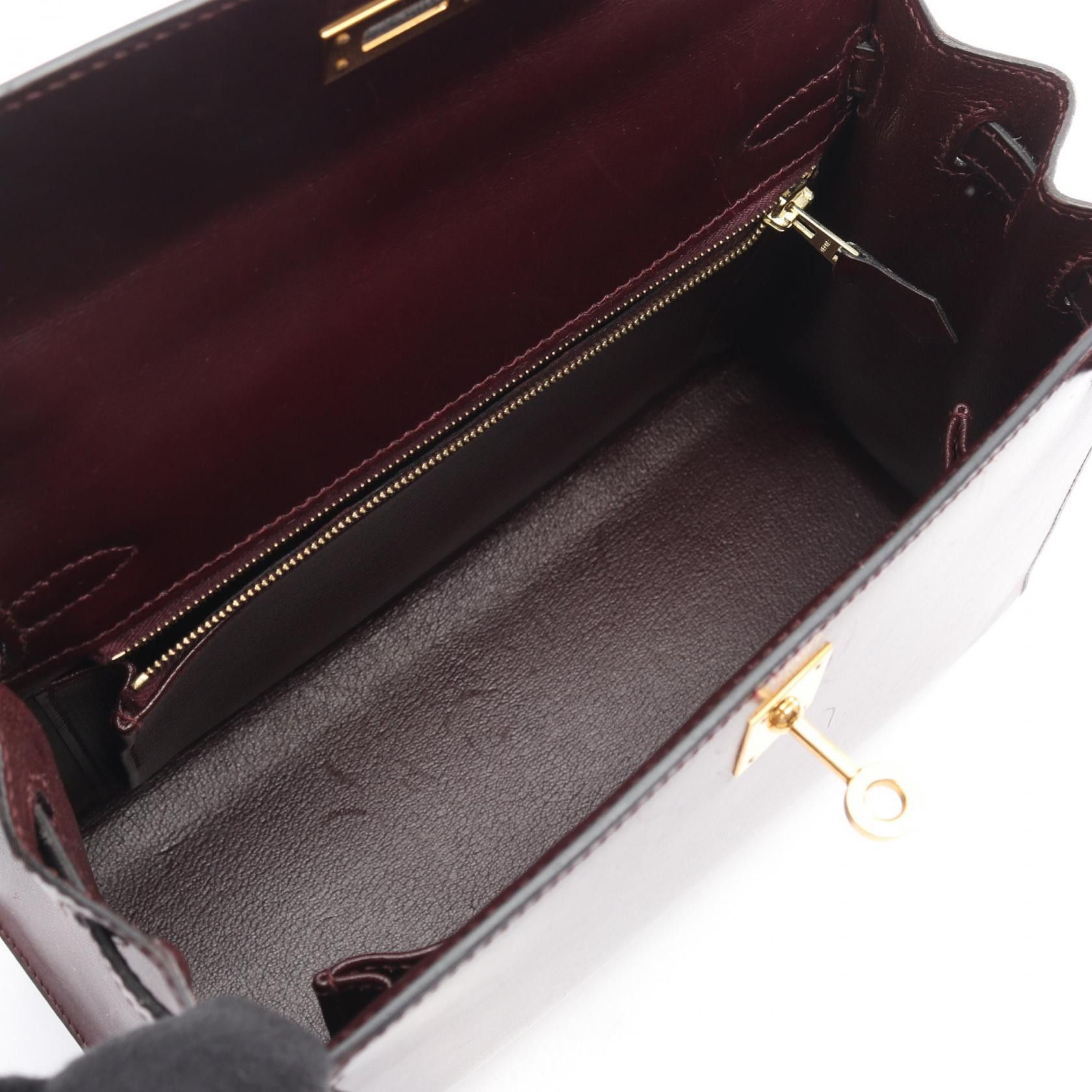 Hermes Hermes Hermes Kelly25 Box Calf Leather Handbag L DUTY FREE for USA Size ONE SIZE - 3 Thumbnail