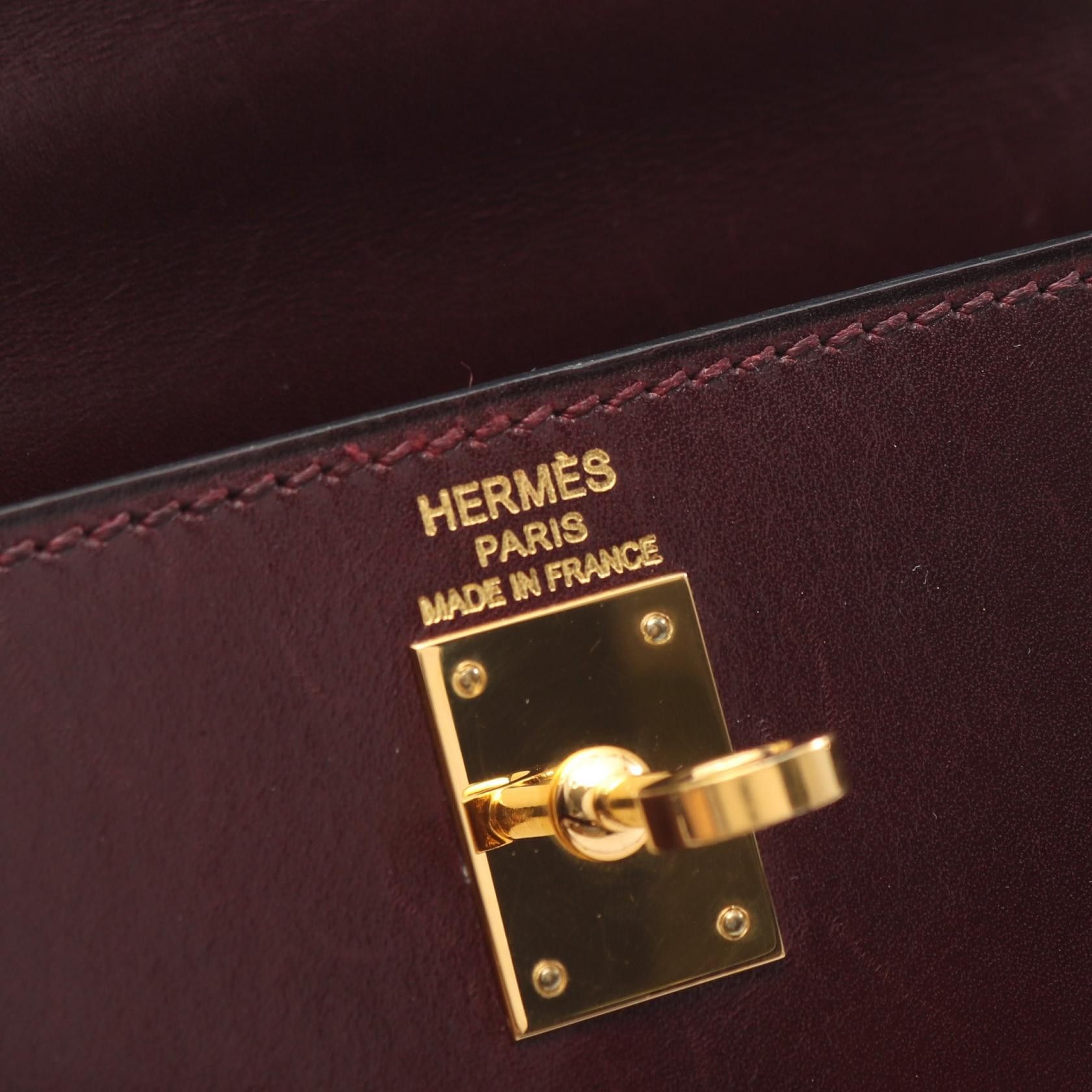 Hermes Hermes Hermes Kelly25 Box Calf Leather Handbag L DUTY FREE for USA Size ONE SIZE - 4 Thumbnail